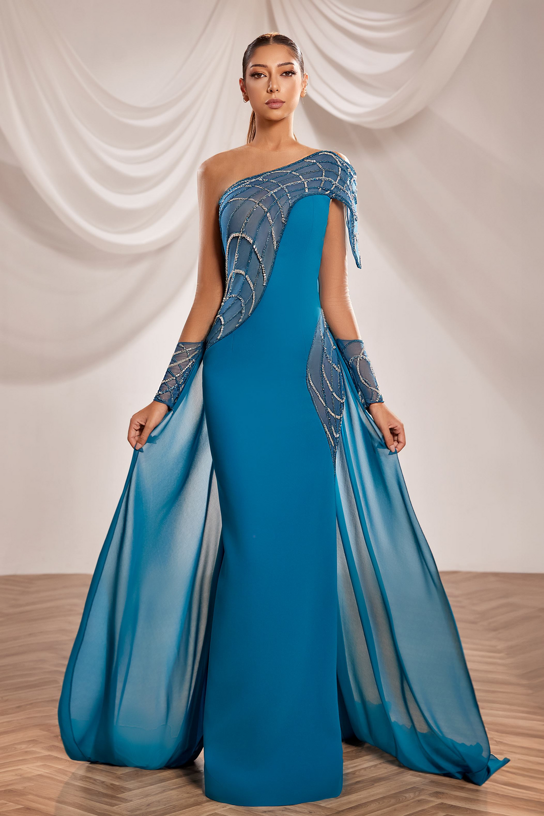 ريفيري كوتور SS245 – SS245: Luxe One-Shoulder Evening Dress
