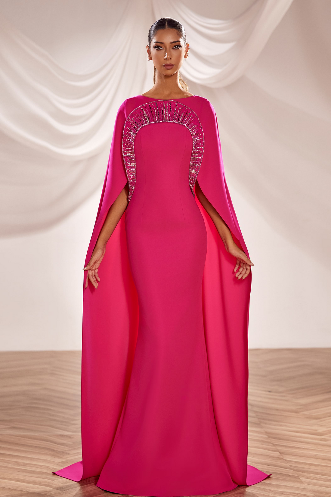 Reverie Couture SS249 – Luxurious Crepe Evening Gown