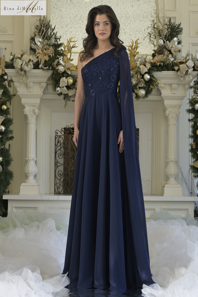 Rina Di Montella RD3354 Chiffon A-Line Evening Dress Mydressline Rina Di Montella RD3354 Chiffon A-Line Evening Dress Mydressline
