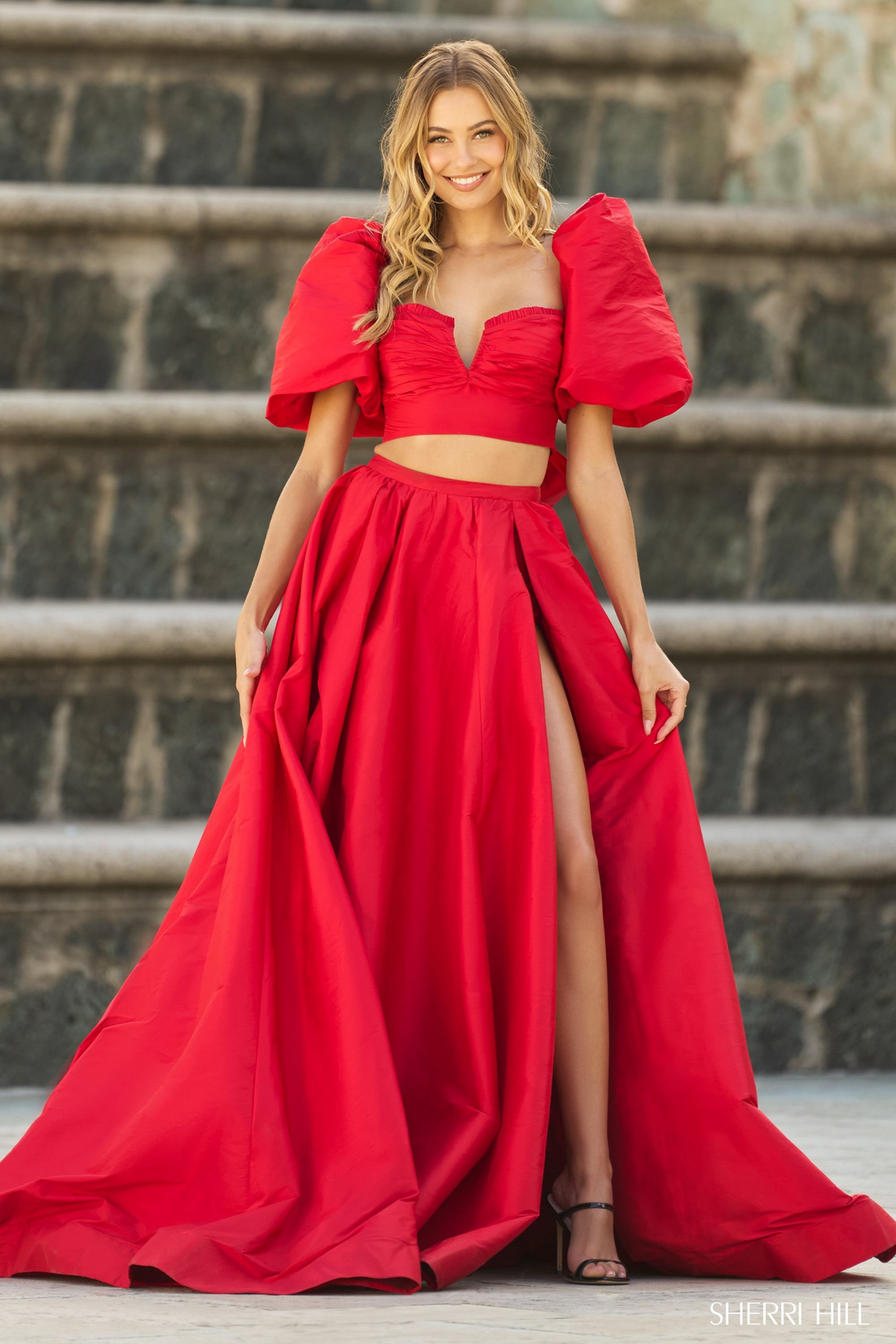 Sherri Hill 55630 – Luxurious Taffeta Evening Gown