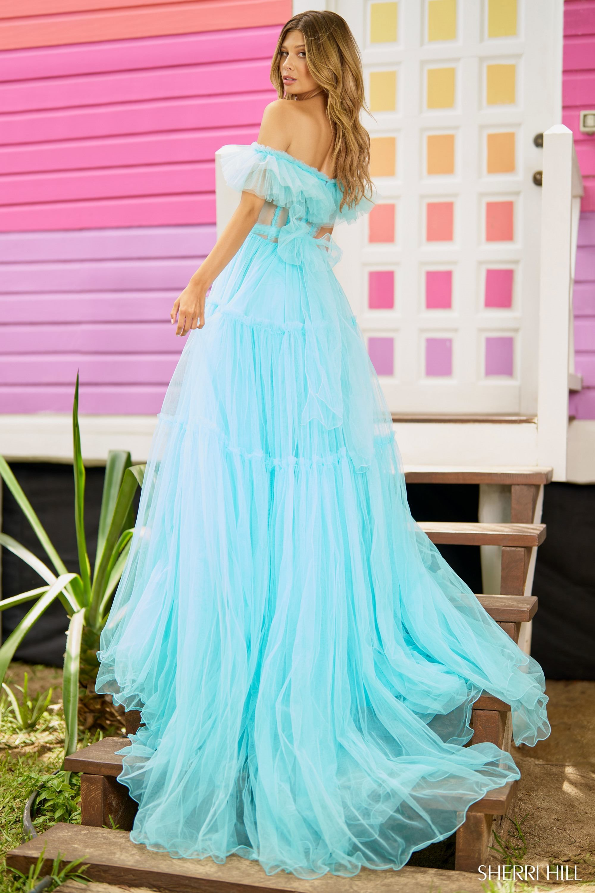 Sherri Hill 56068 A-Line Tulle Evening Gown – Mydressline