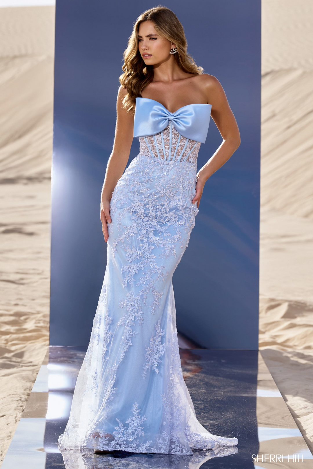 sherri hill light blue lace dress Sherri Hill 54275 Dress