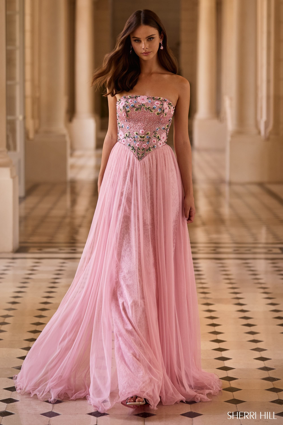 sherri hill pink lace prom dress Sherri Hill 55309 Dress