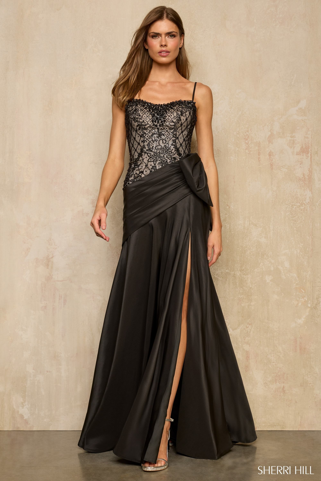 Sherri Hill 57960 Evening Gown with Beaded Detail Mydressline Sherri Hill 57960 Evening Gown with Beaded Detail Mydressline
