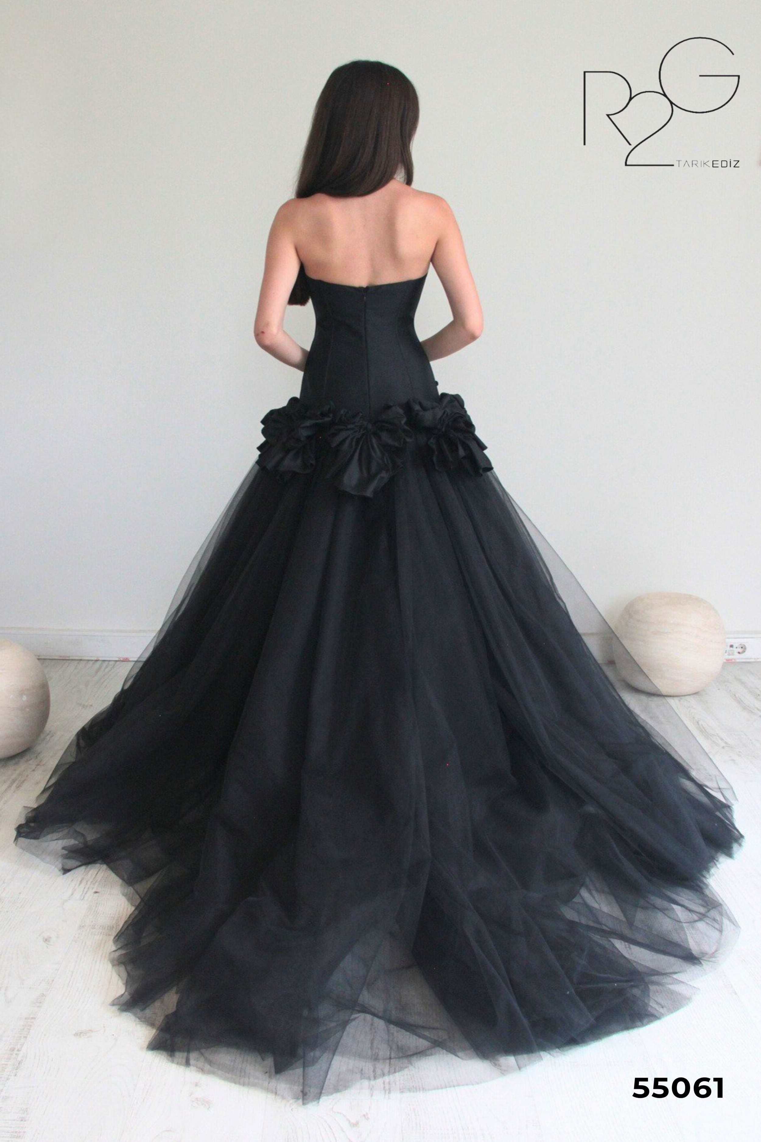 Tarik Ediz 55061 A-Line Evening Dress with Tulle – Mydressline