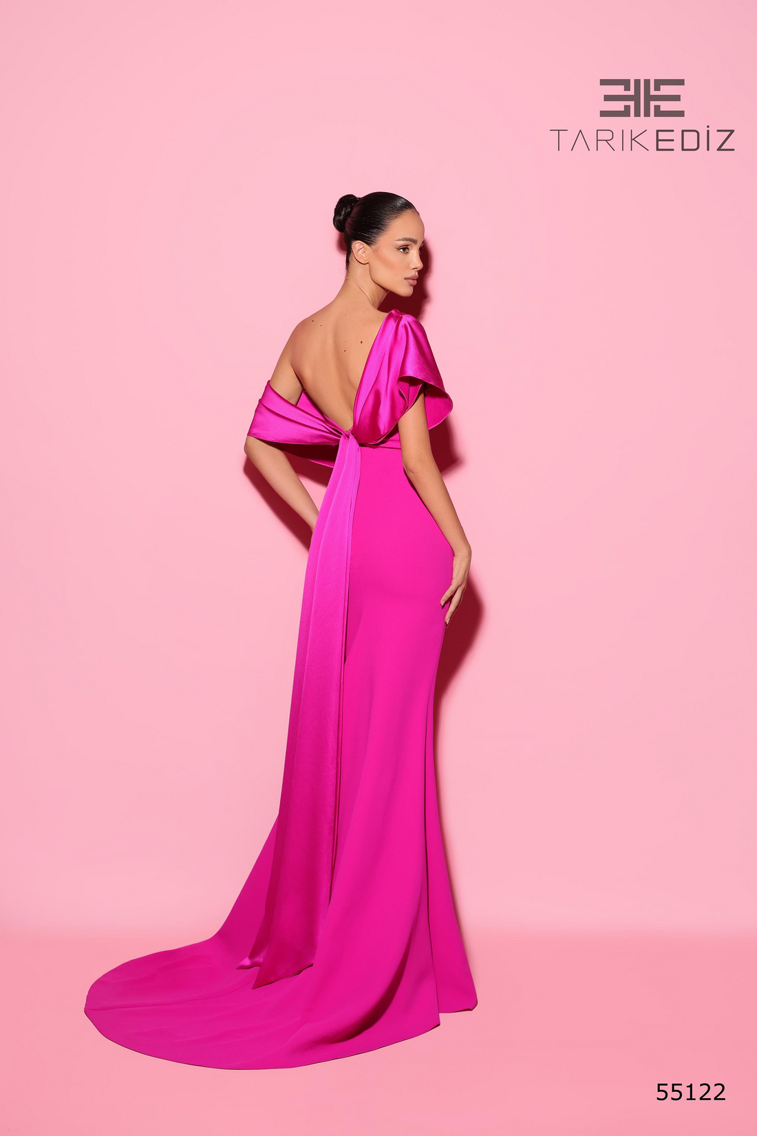 Tarik Ediz 55122 – Dress - Luxurious Satin Elegance