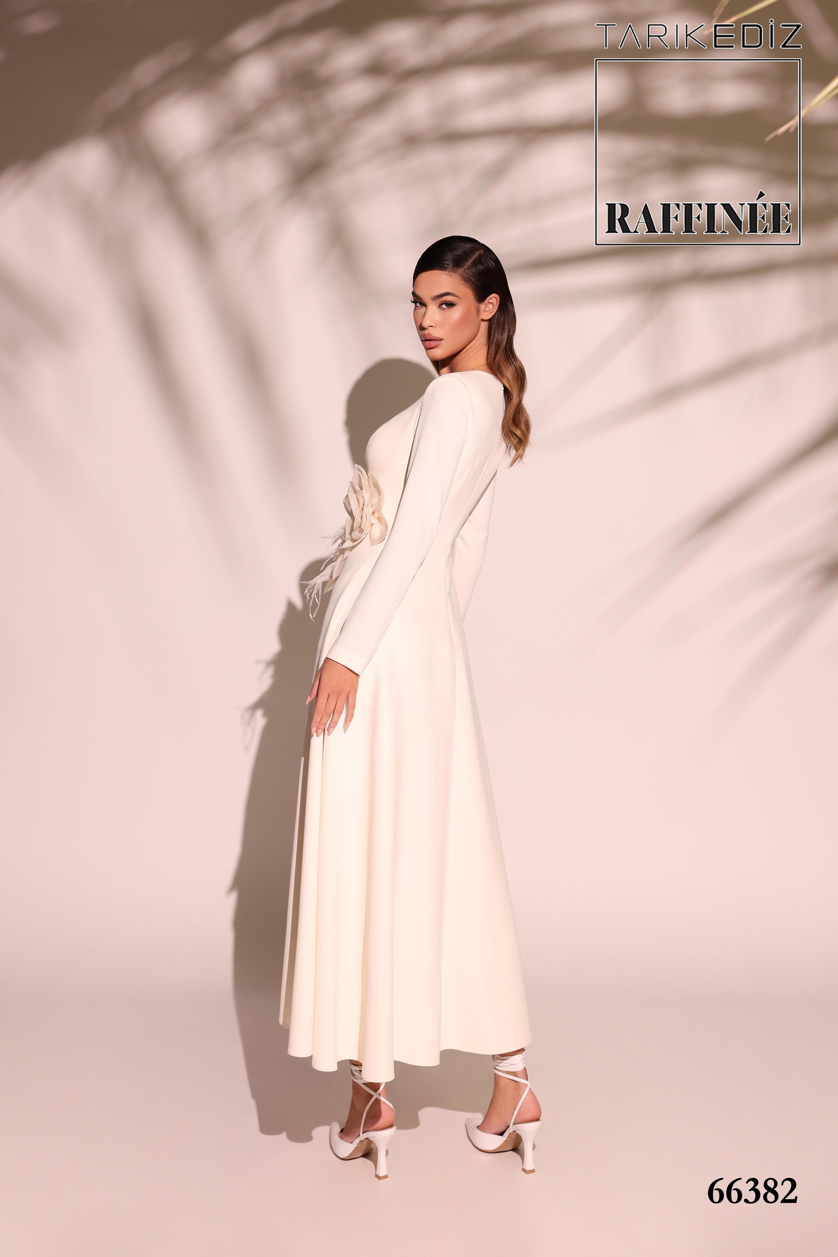 Tarik Ediz 66382 A-Line Crepe Evening Dress – Mydressline