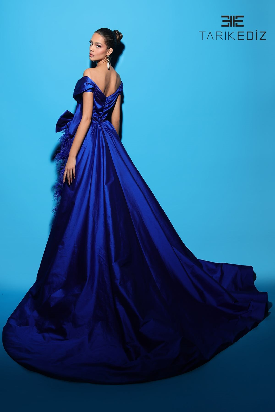 Tarik Ediz 98458 Off-Shoulder Taffeta Gown – Mydressline
