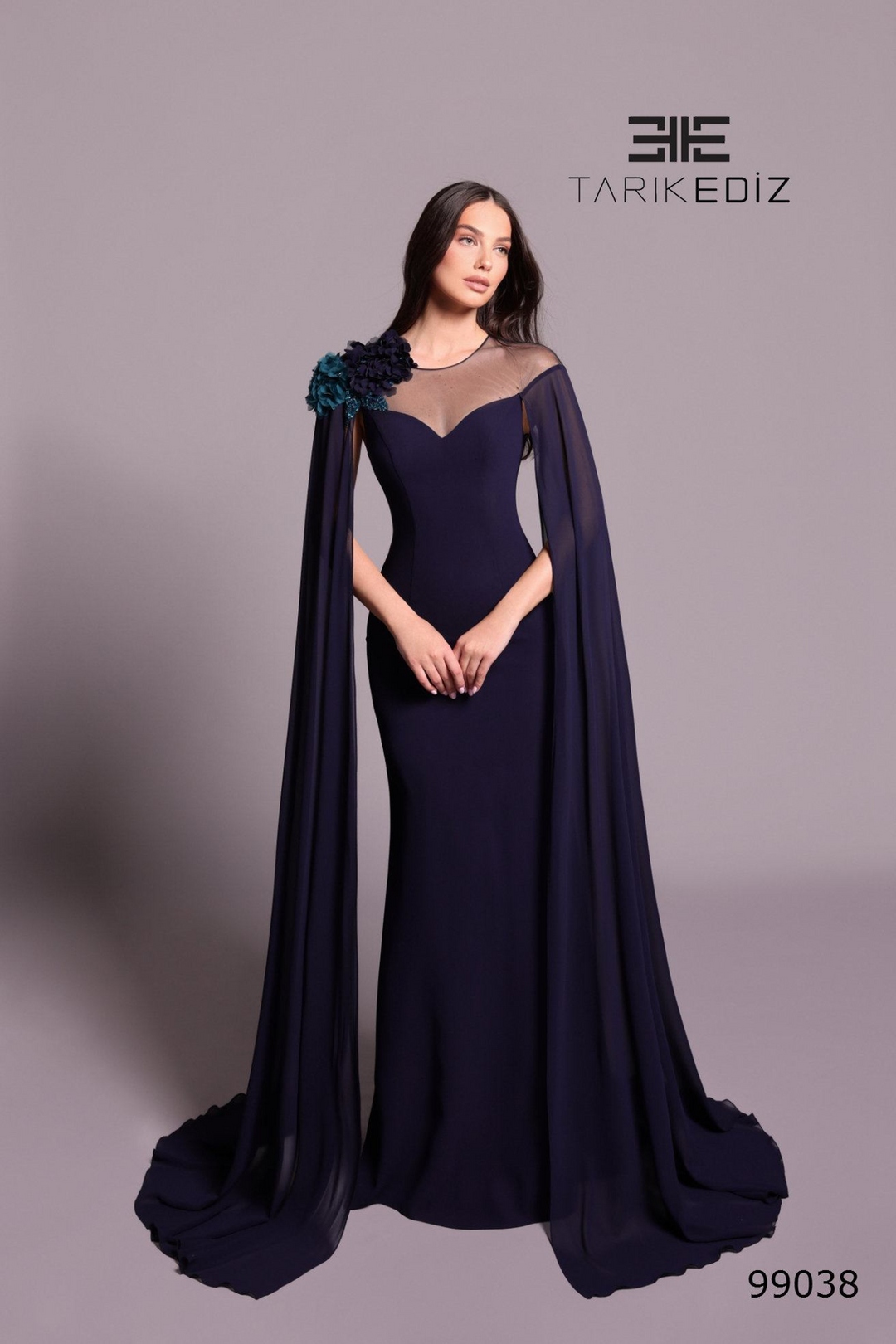 tarik ediz navy blue dress Tarik Ediz 99073