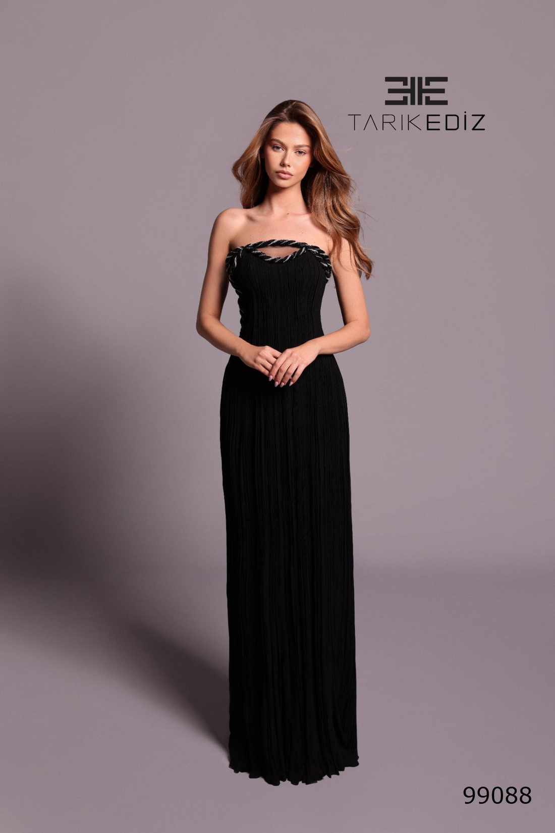 Tarik Ediz 99088 – Luxe Strapless Jersey Gown