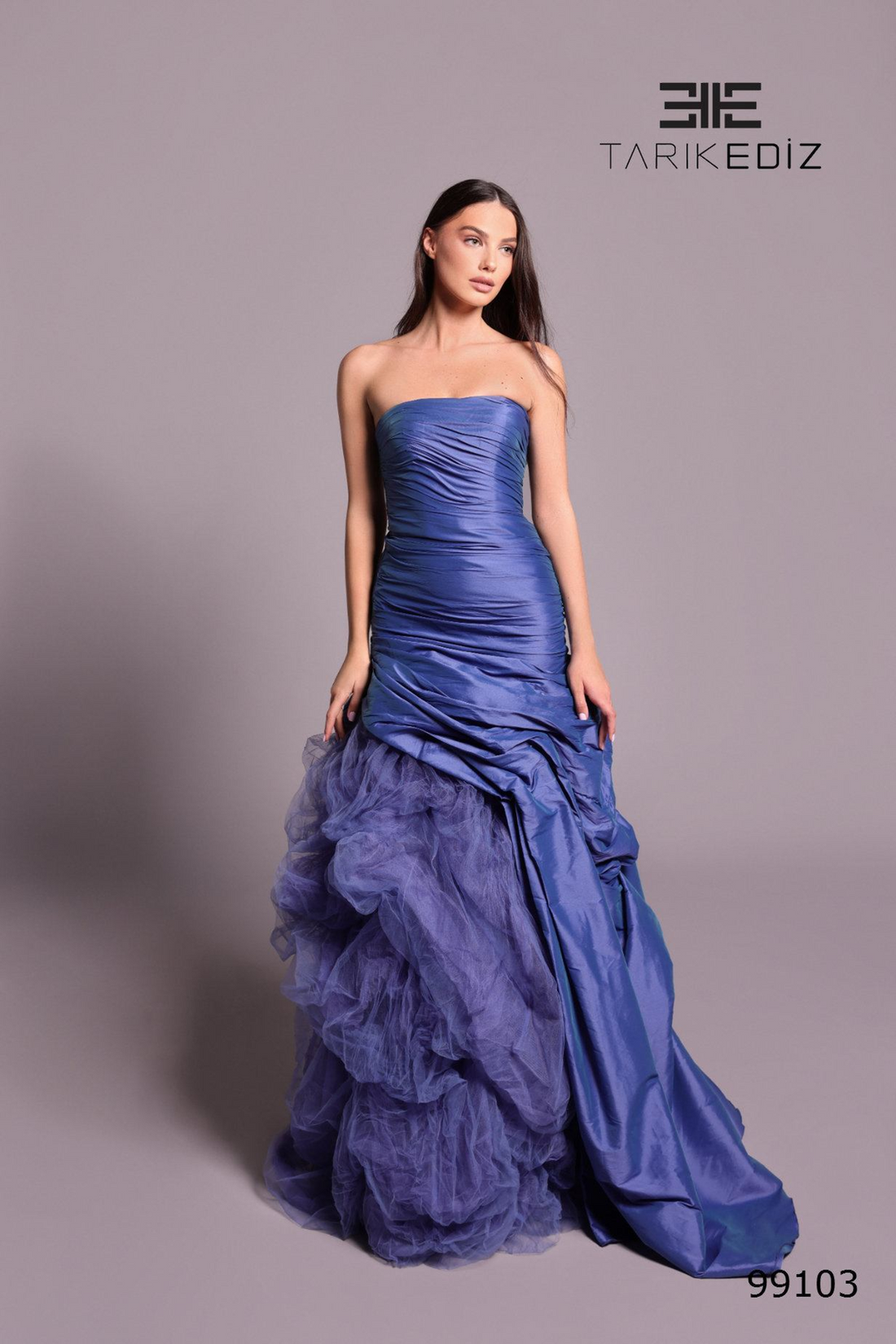 Tarik Ediz 99103 – Luxurious Taffeta Evening Dress