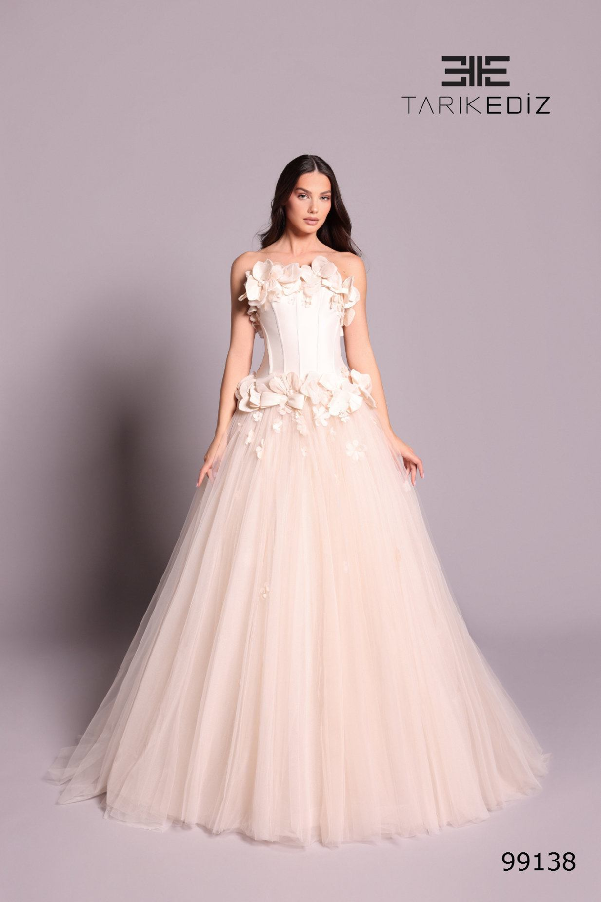 Tarik Ediz 99138: Luxurious Tulle Ball Gown Dress – Mydressline