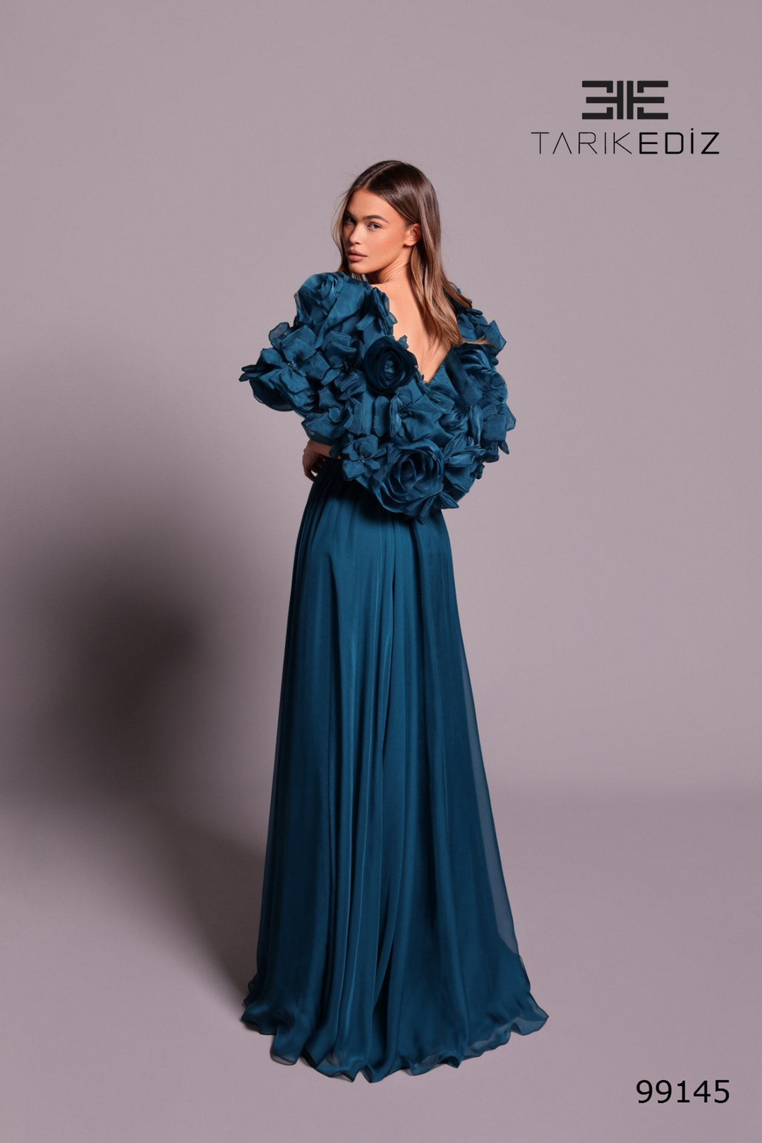 tarik ediz evening dresses Tarik Ediz 99105 Long Formal Dress Blue Haze / 6