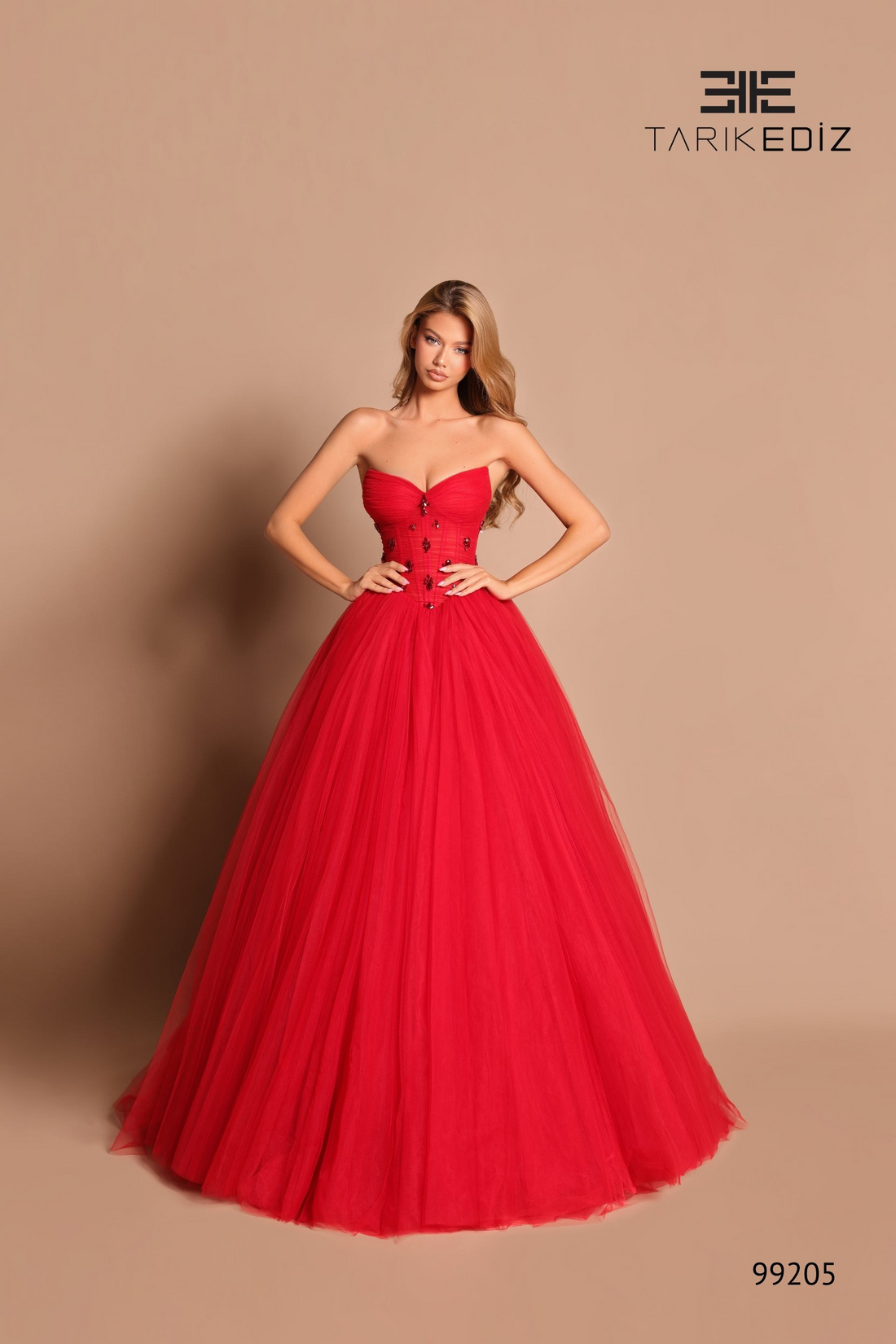 Tarik Ediz 99205 – Luxury Strapless Ball Gown