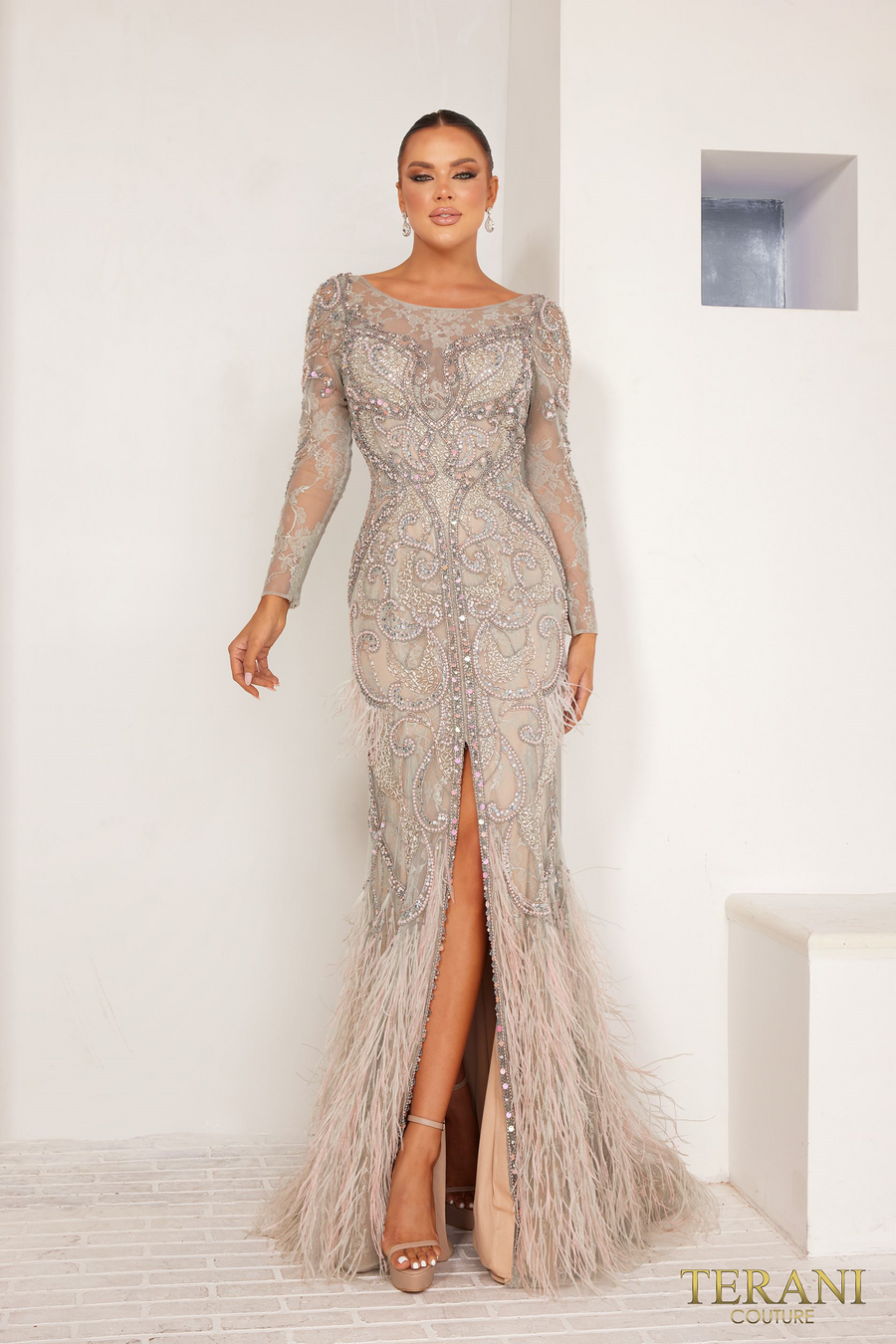 Terani Couture 241GL2698: Stunning Beaded Evening Dress – Mydressline