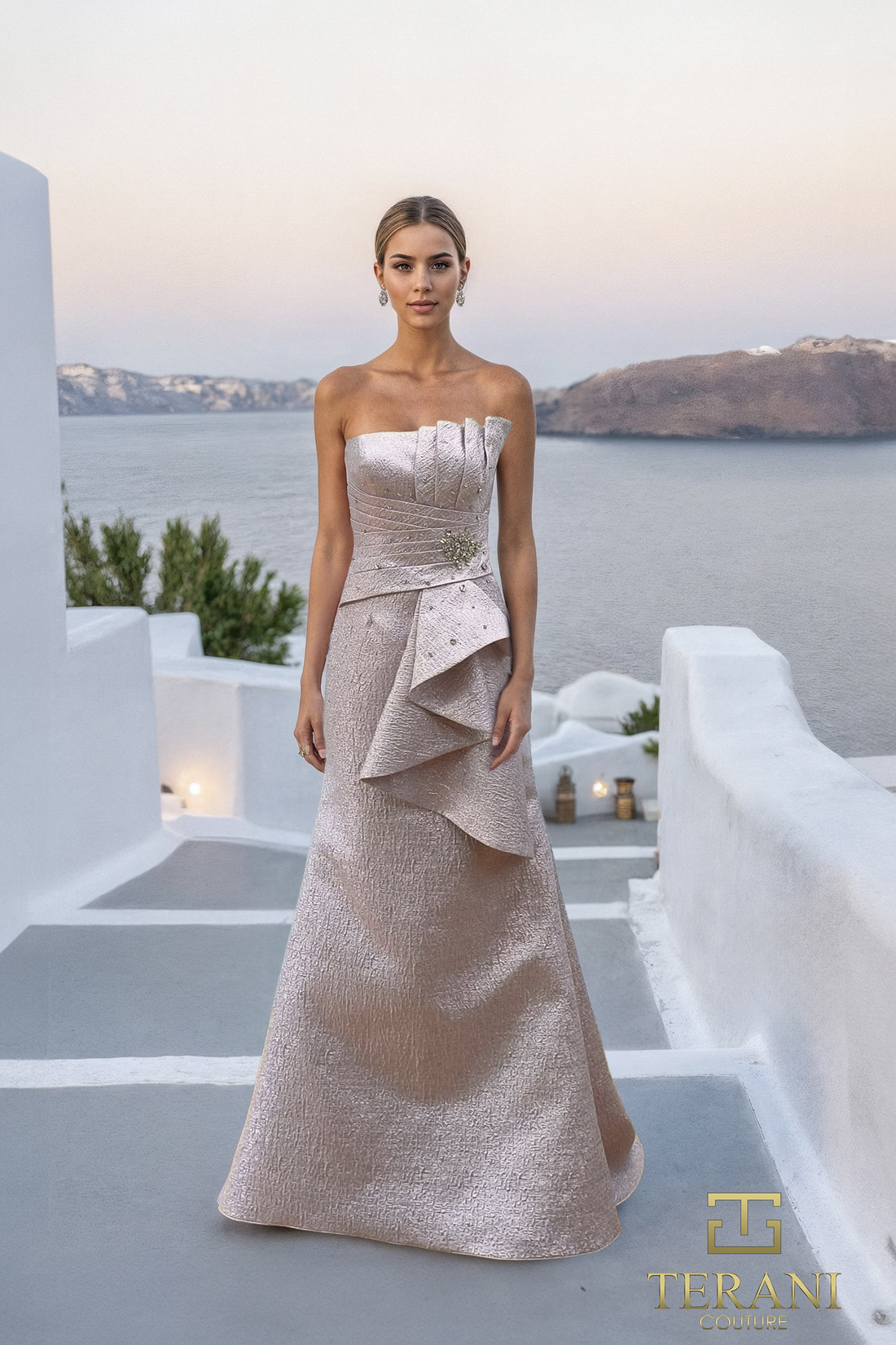 Terani Couture 261E6243 – Sophisticated Mermaid Gown with Ruffle Accent