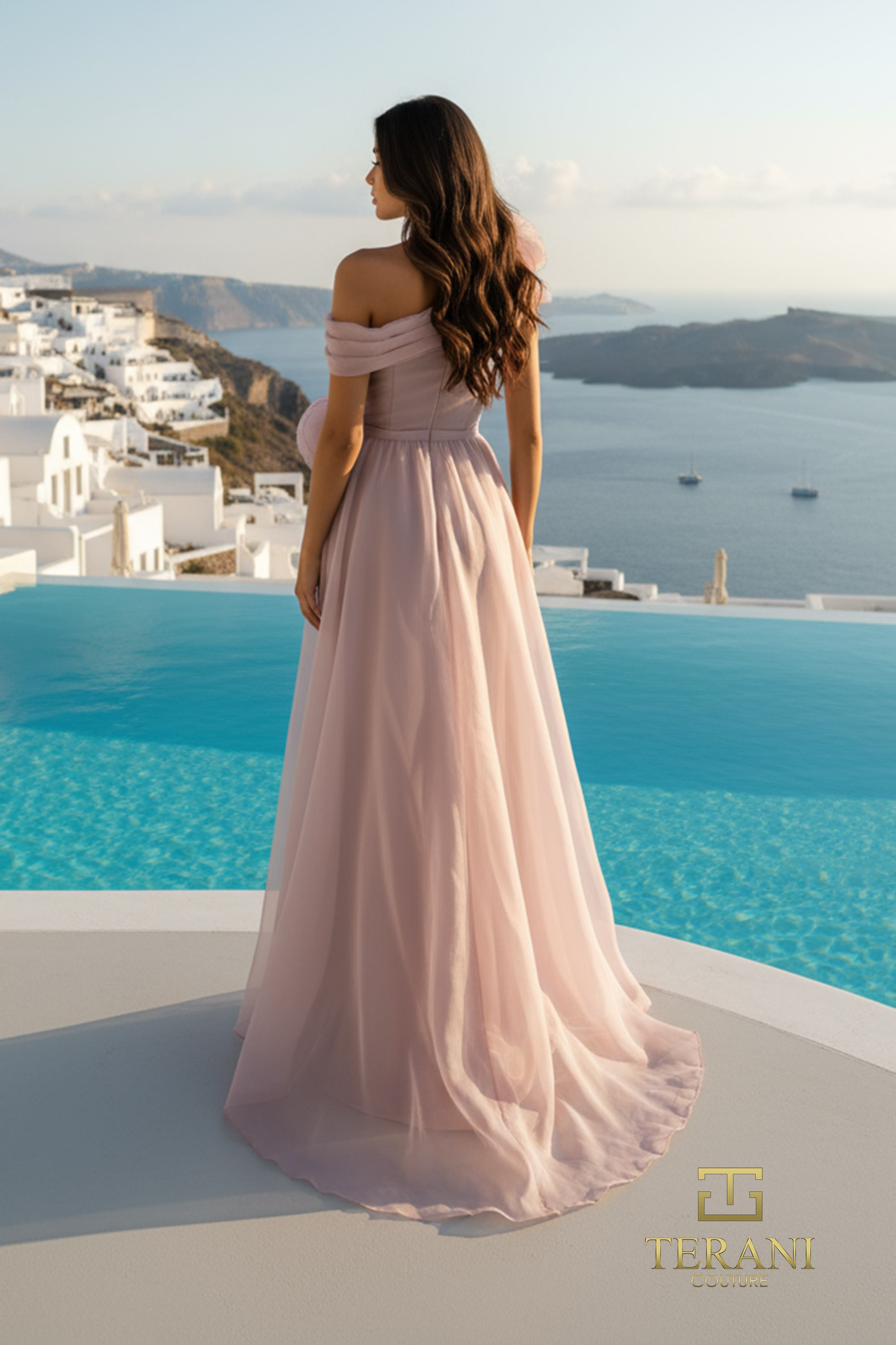 261E6432 Fit-and-Flare Gown with Organza Overskirt – Mydressline