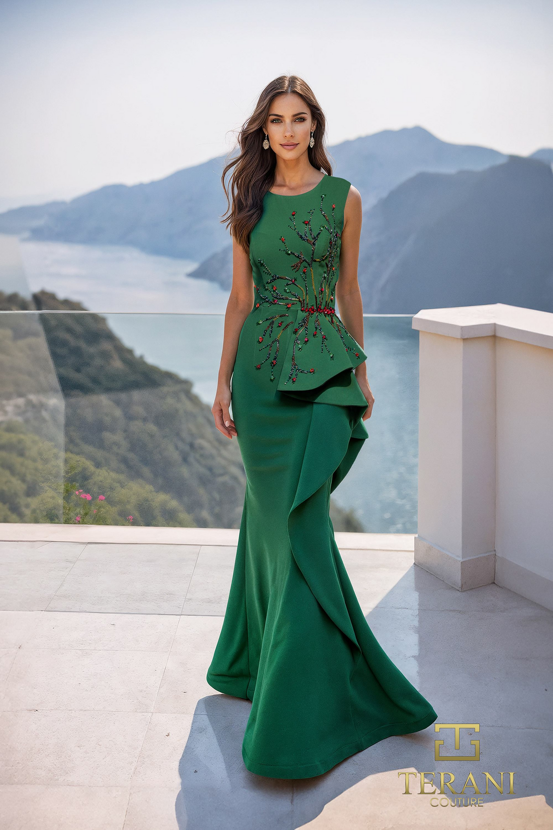 Terani Couture 261E6750 – Mermaid Gown in Luxurious Crepe Fabric