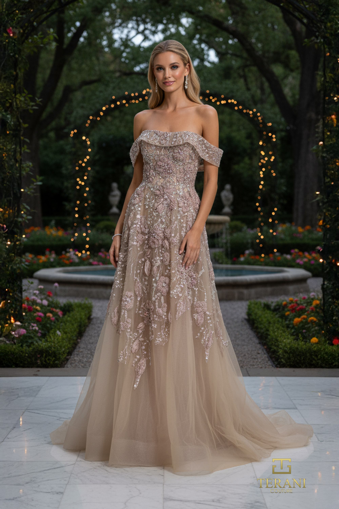 Terani Couture 261M6435 – Beaded Tulle Mother Gown