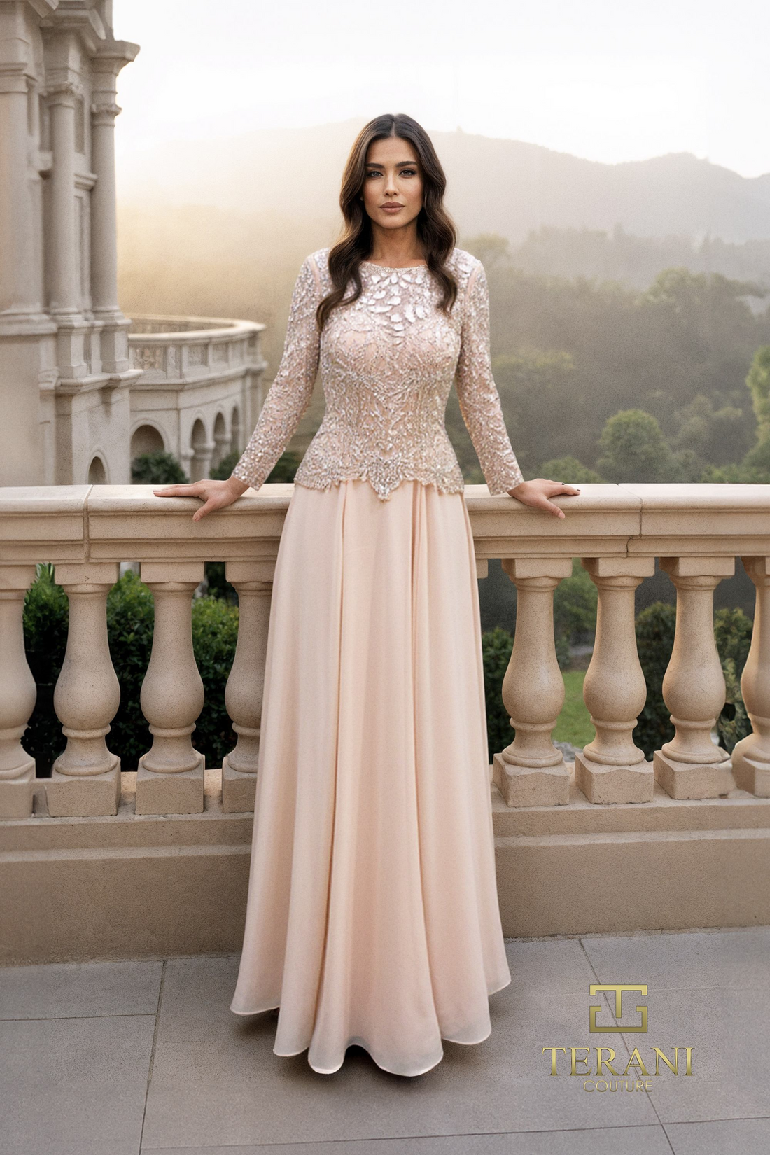 Terani Couture 261M6439 – A-Line Gown: Graceful Embroidery & Comfort
