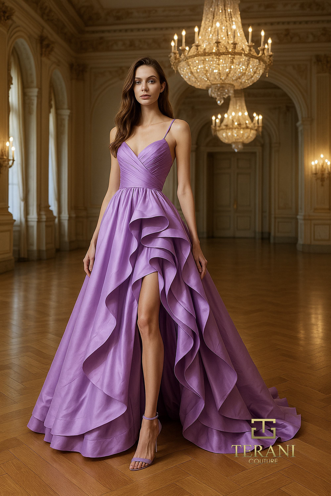 TeraniCouture261P6172 – 261P6172 Orchid High-Low Ballgown