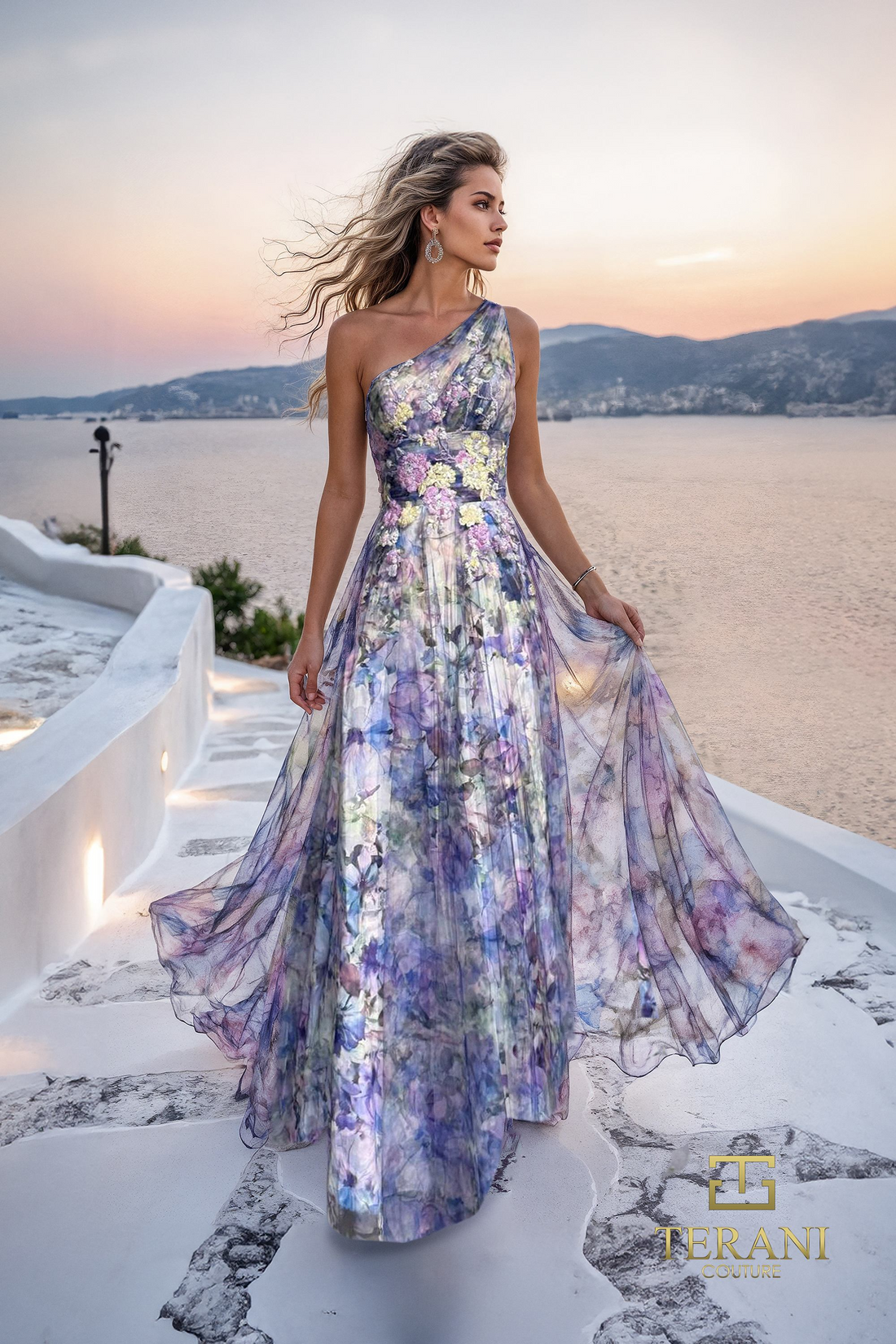 Terani Couture 261P6696 – A-Line Prom Dress in Blue Purple Hues