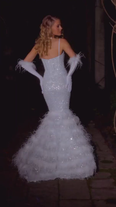 Enchanting Portia and Scarlett: Embroidered Lace and Tulle Masterpiece for Unforgettable Occasions
