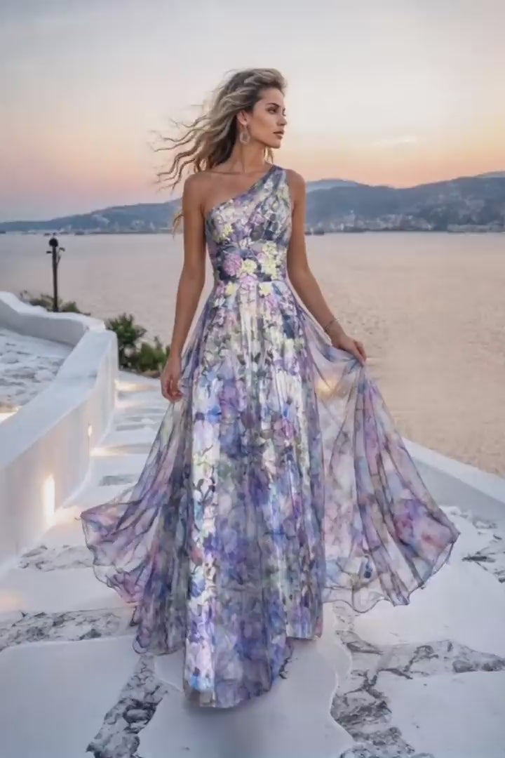 Elegant Couture Terani Prom Dresses 2019 Terani Couture A-Line Prom Dress  In Blue Purple Hues