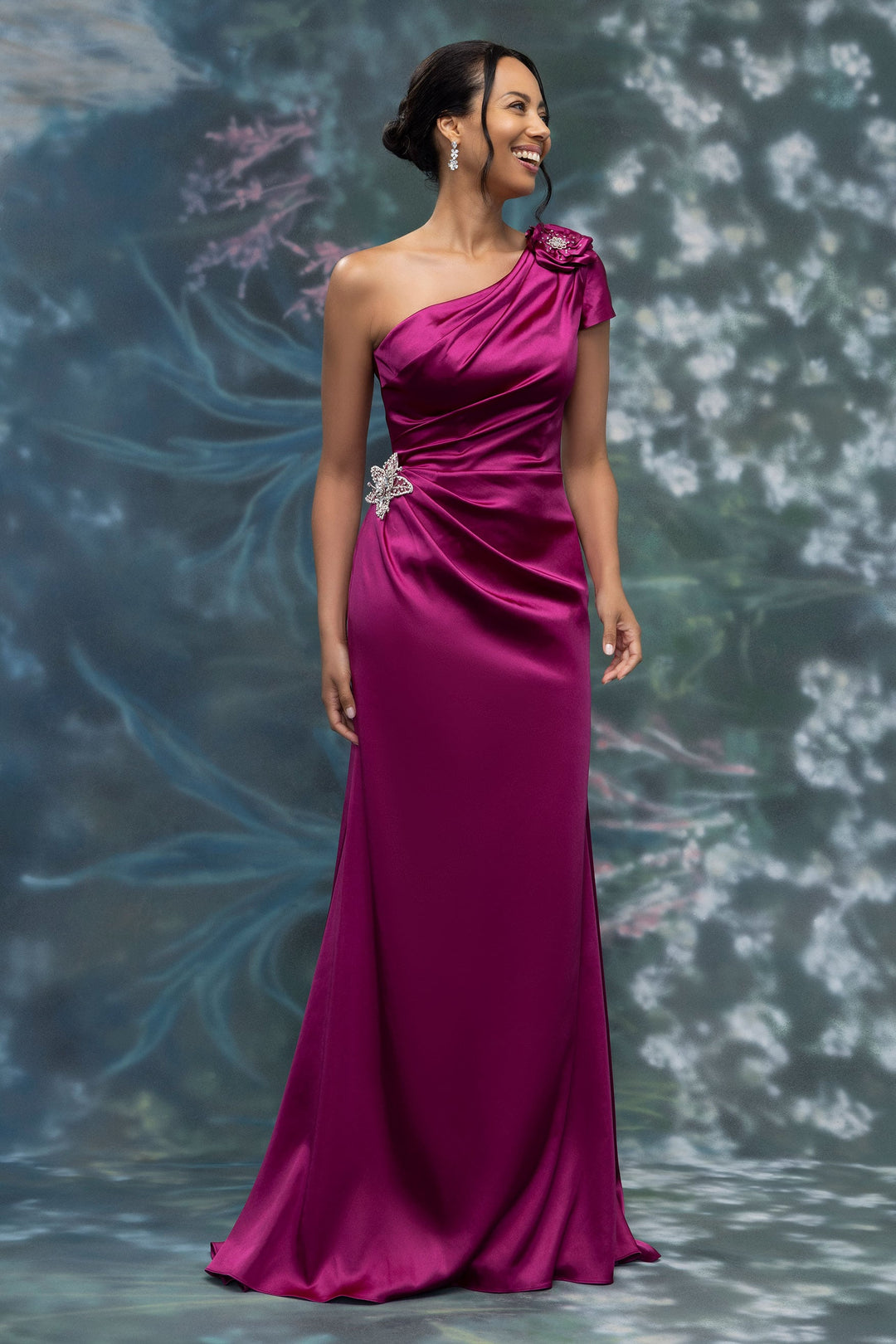 morilee one shoulder dress Cuffed One Shoulder Satin Bridesmaid Dress