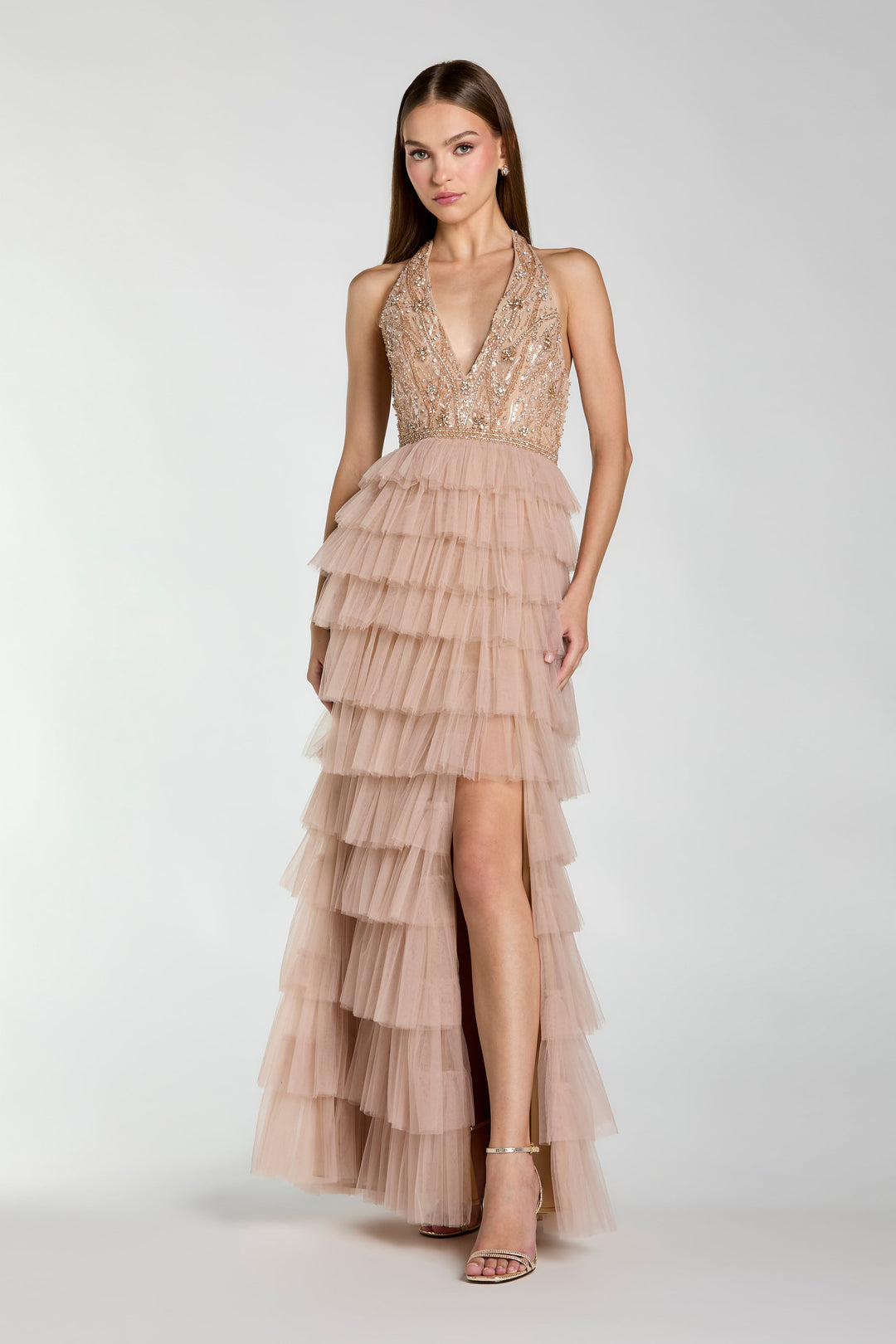 Mac Duggal 69062 Beaded Tulle Evening Gown Mydressline Mac Duggal 69062 Beaded Tulle Evening Gown Mydressline