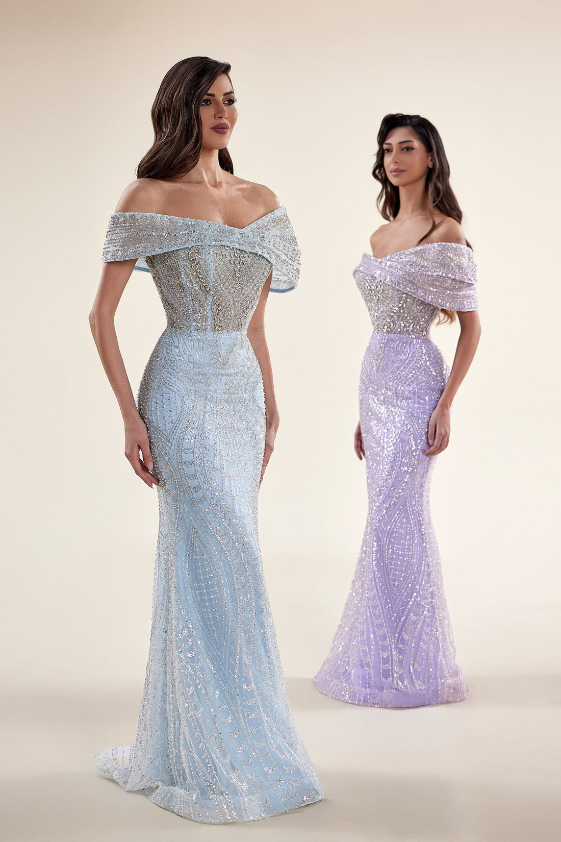 Sara Badr B229 – Off-Shoulder Mermaid Gown