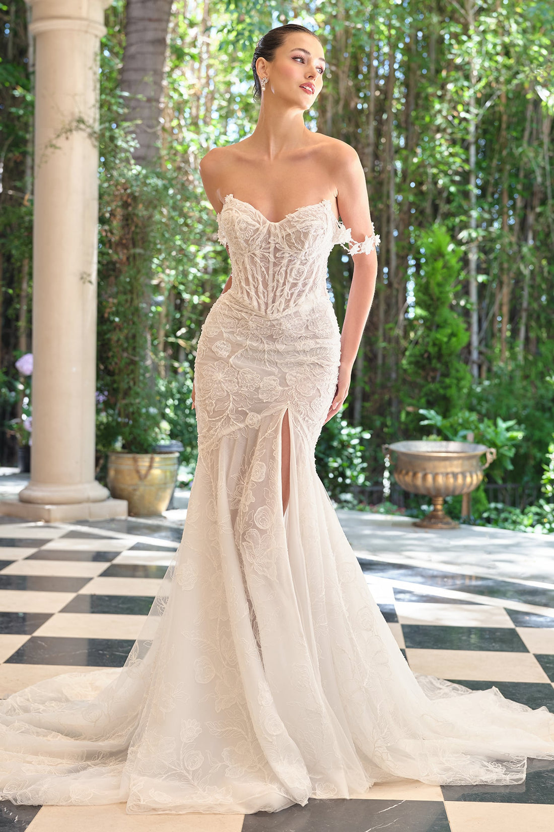 Andrea and Leo WL099 – Off-Shoulder Mermaid Gown