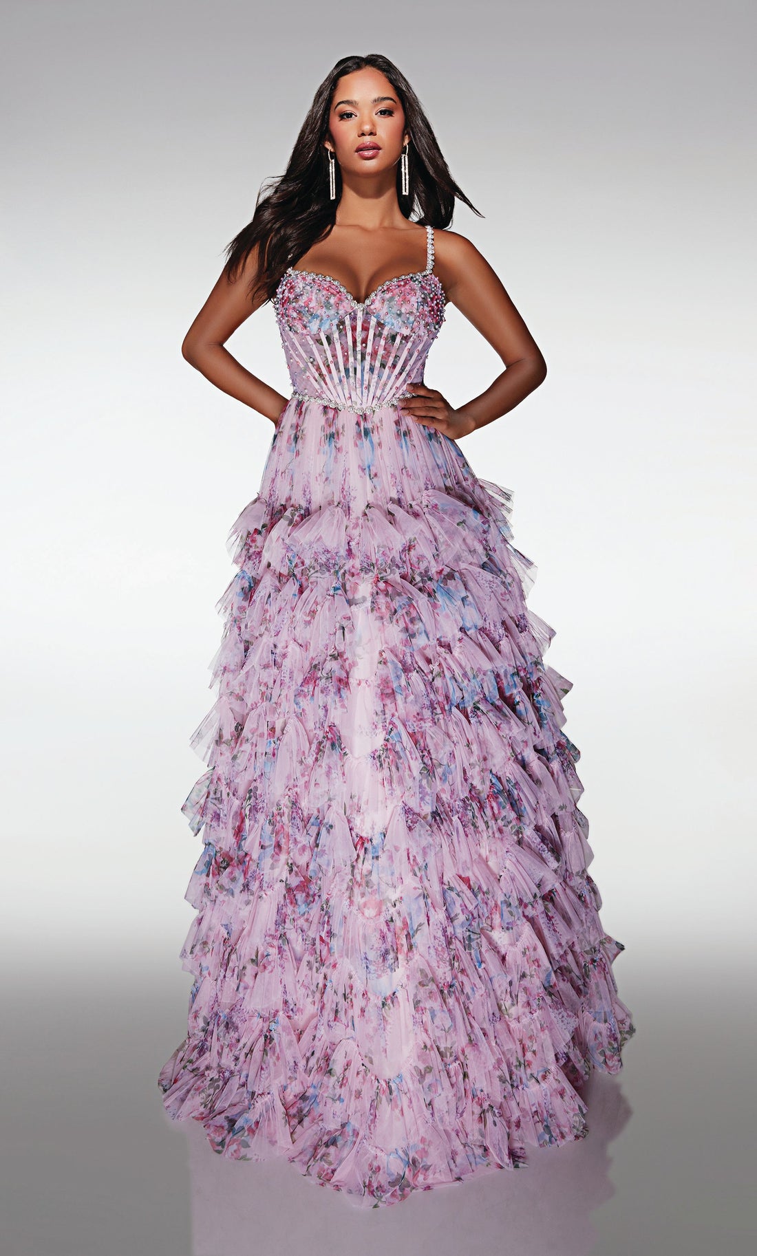 Alyce 62182 – Elegant Tulle Ball Gown for Prom