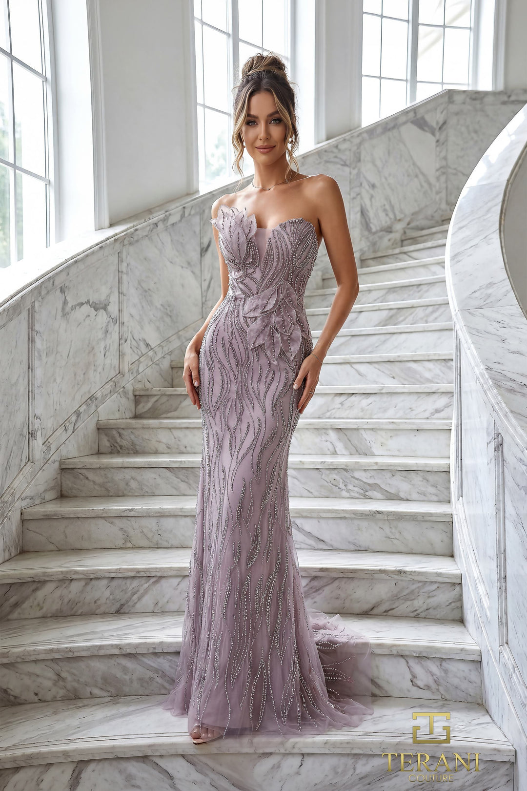 terani plus size evening dresses Terani Couture 251GL4318
