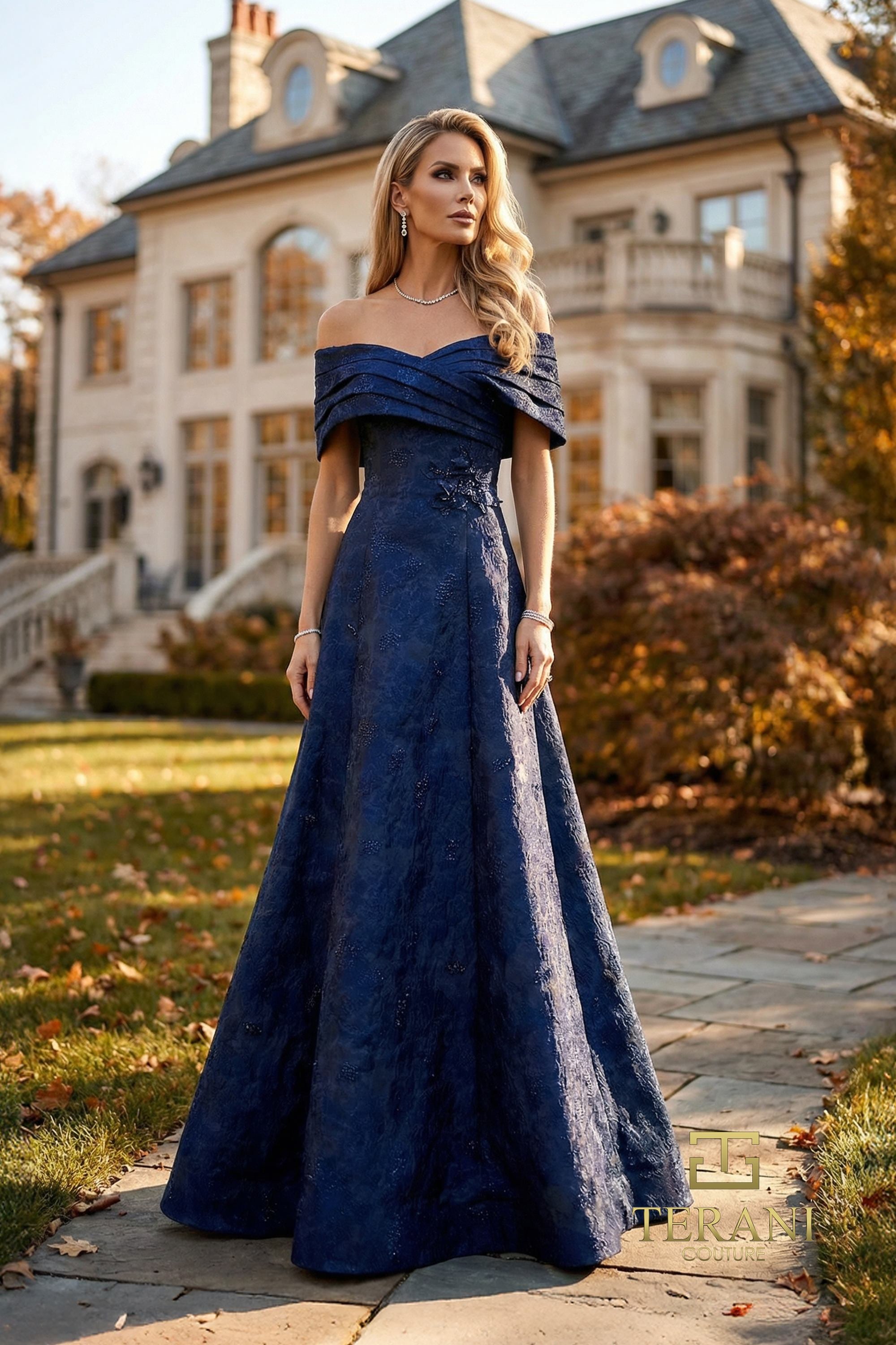Terani Couture 262M7299 Off-Shoulder Evening Gown – Mydressline