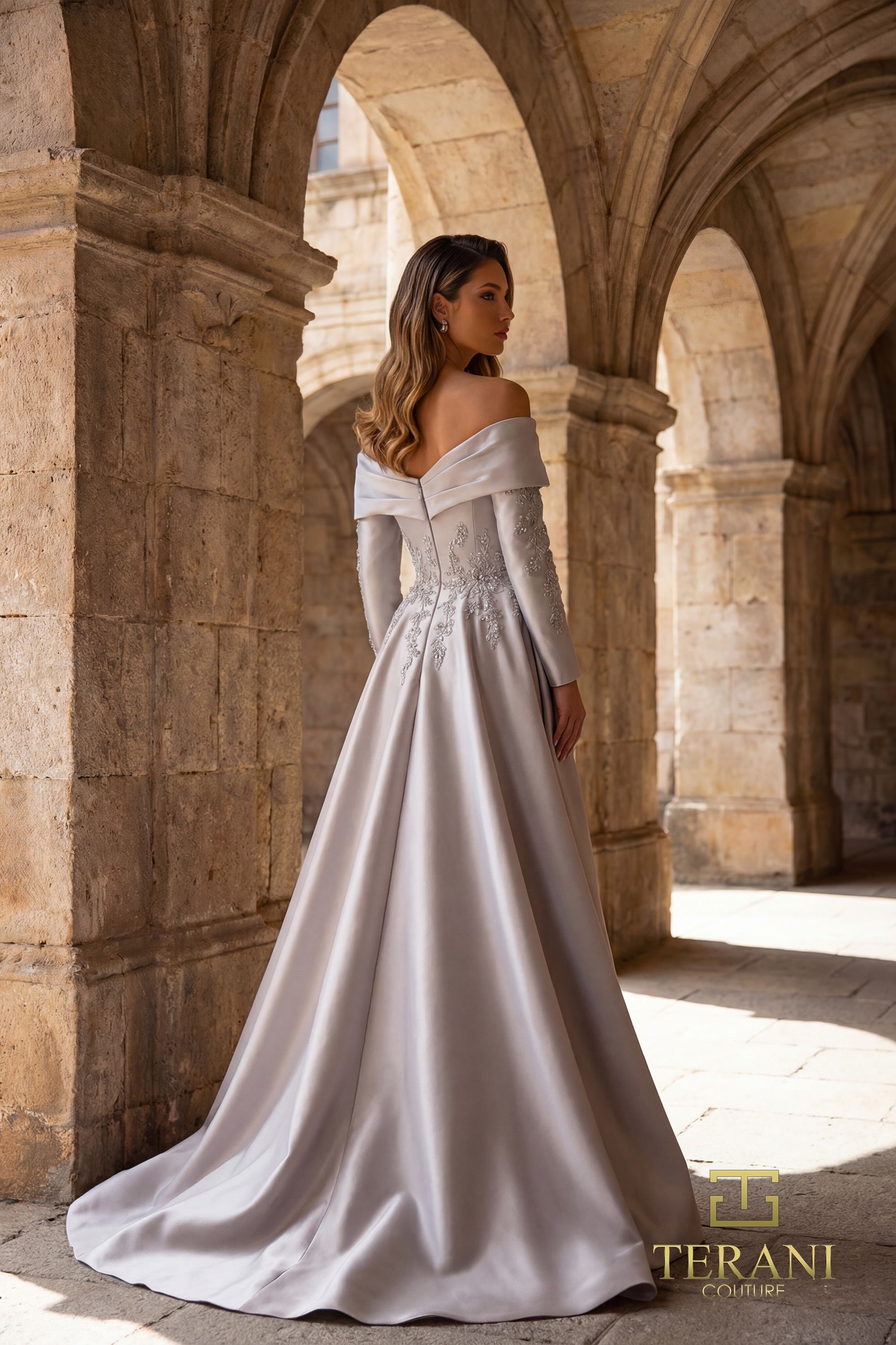 スーツ・フォーマル・ドレス LAGUNAMOON Tulle Shoulder Pants Dress Terani Couture 262M7315 Off-Shoulder Evening Gown – Mydressline