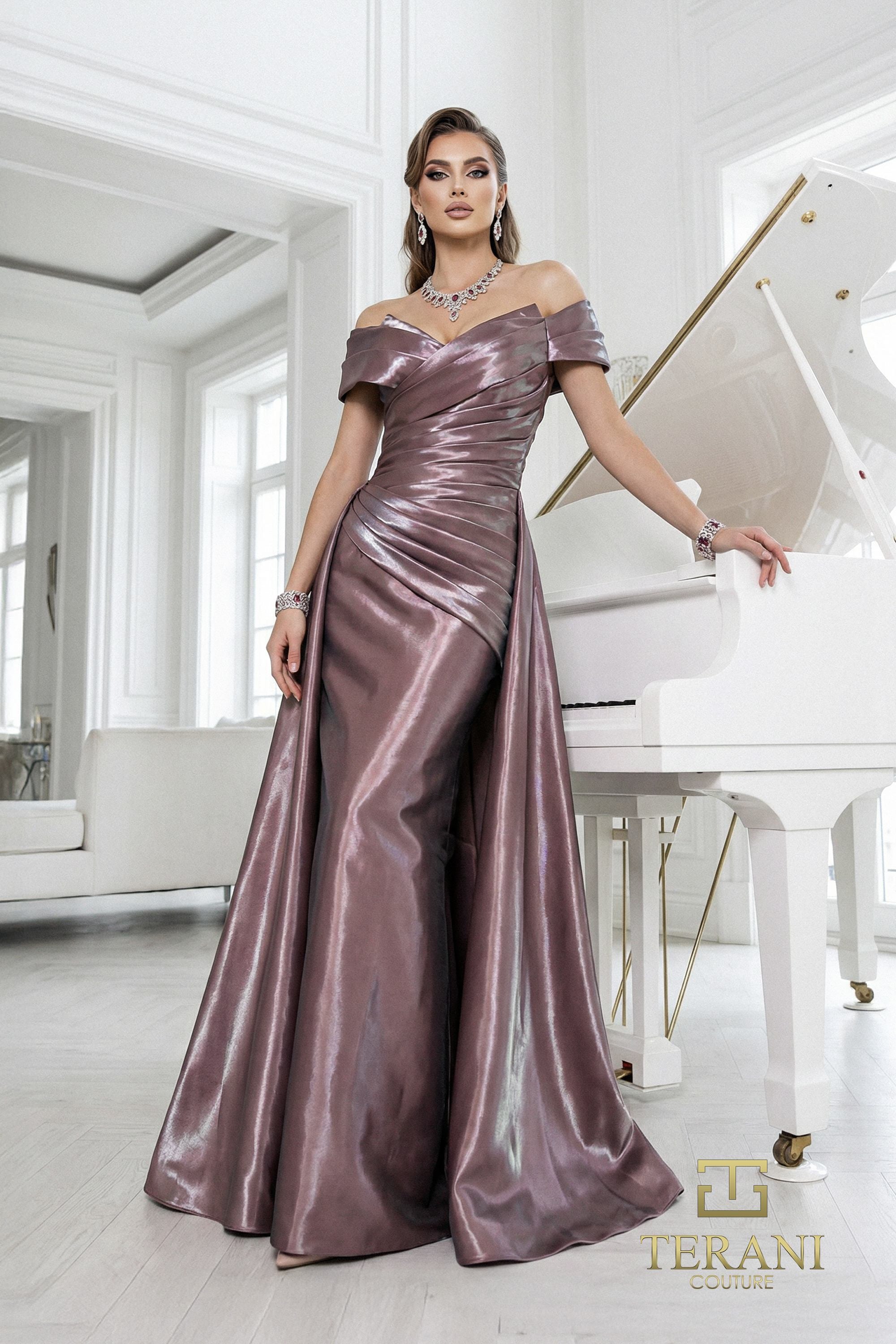 Terani Couture 262M7326 Off-Shoulder Evening Gown – Mydressline