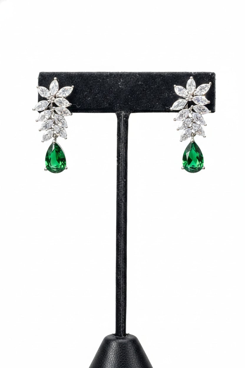 Iness INE037 – Elegant Beaded Evening Earrings