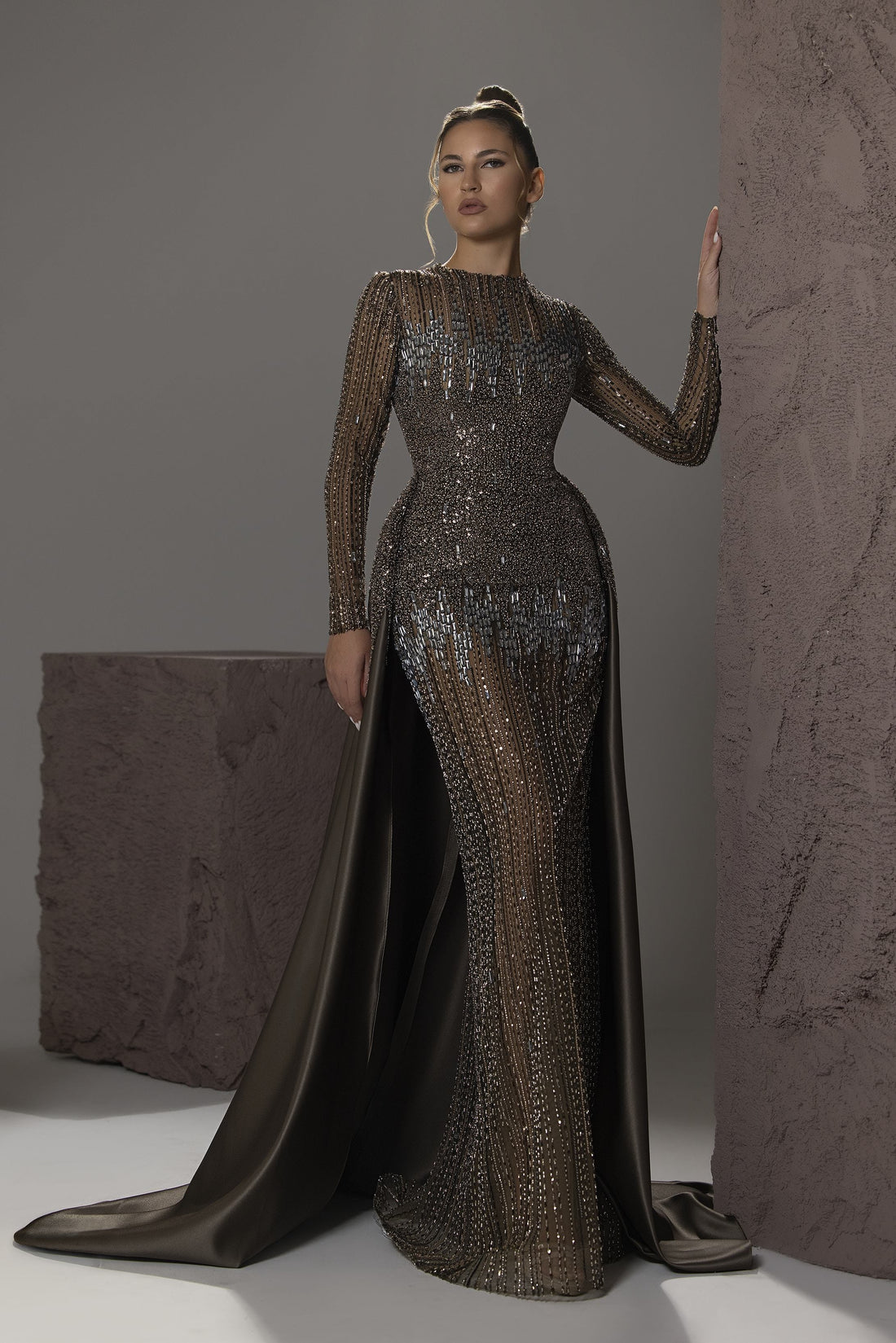 Reverie Couture SS307 – Beaded Mermaid Evening Gown