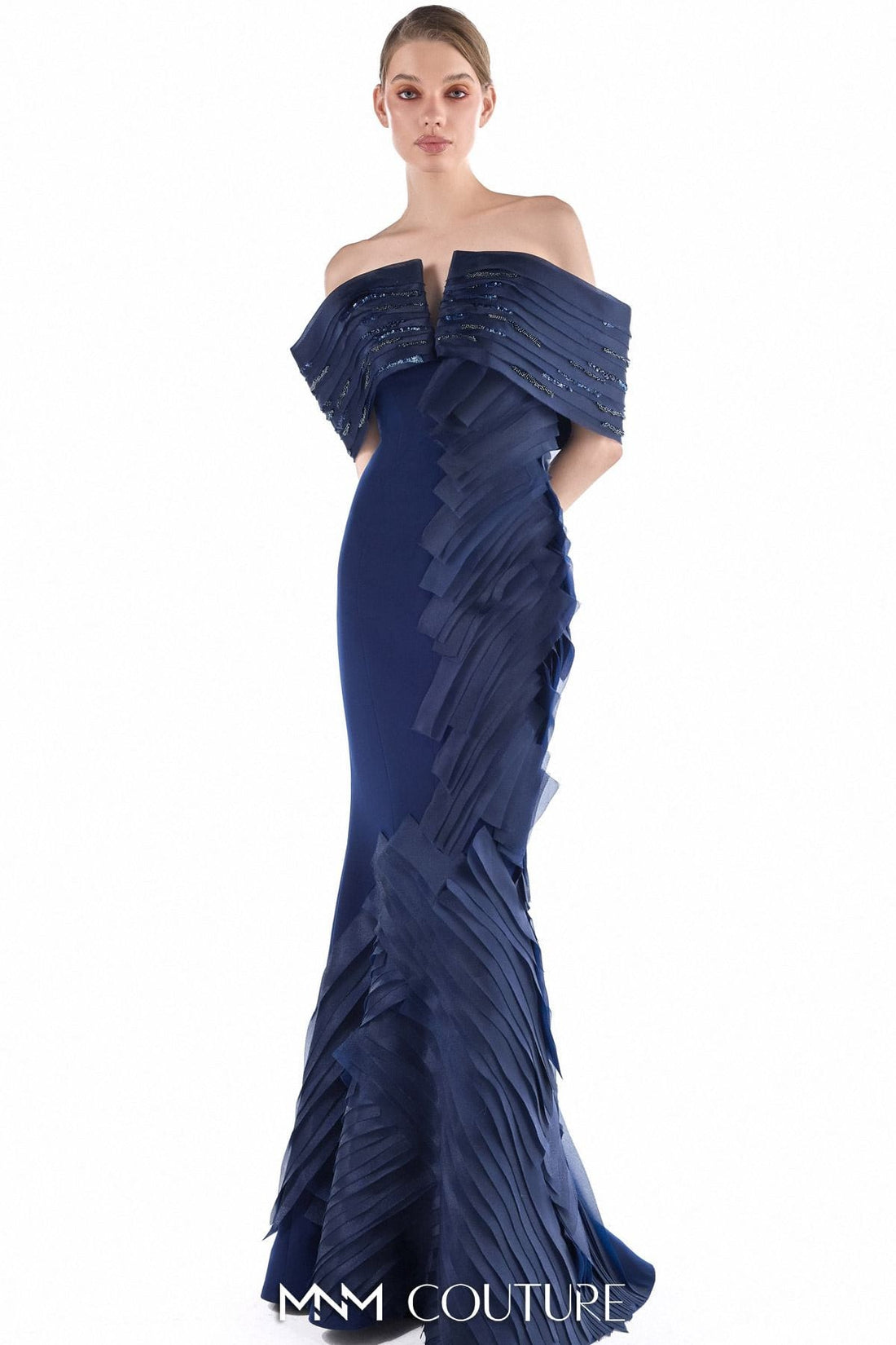 MNM Couture G2227 – Off-Shoulder Mermaid Gown