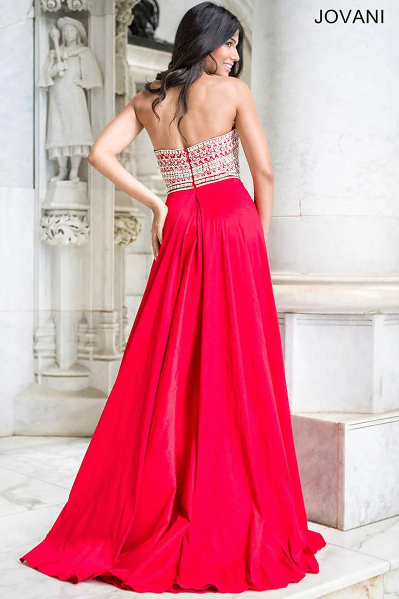 Jovani 31175 Elegant Red Evening Gown Mydressline Jovani 31175 Elegant Red Evening Gown Mydressline