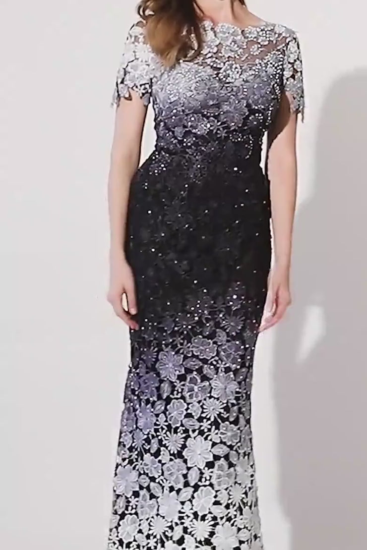 トップス 700FILL Embroidered Small Payment Logo Mon Cheri Montage 119958 Lace Evening Dress – Mydressline