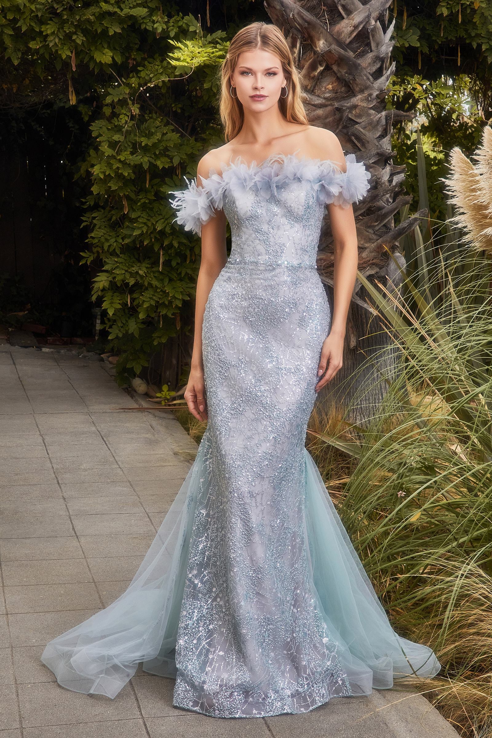 Andrea Leo A1179 Couture Flower Off Shoulder Gown – Mydressline