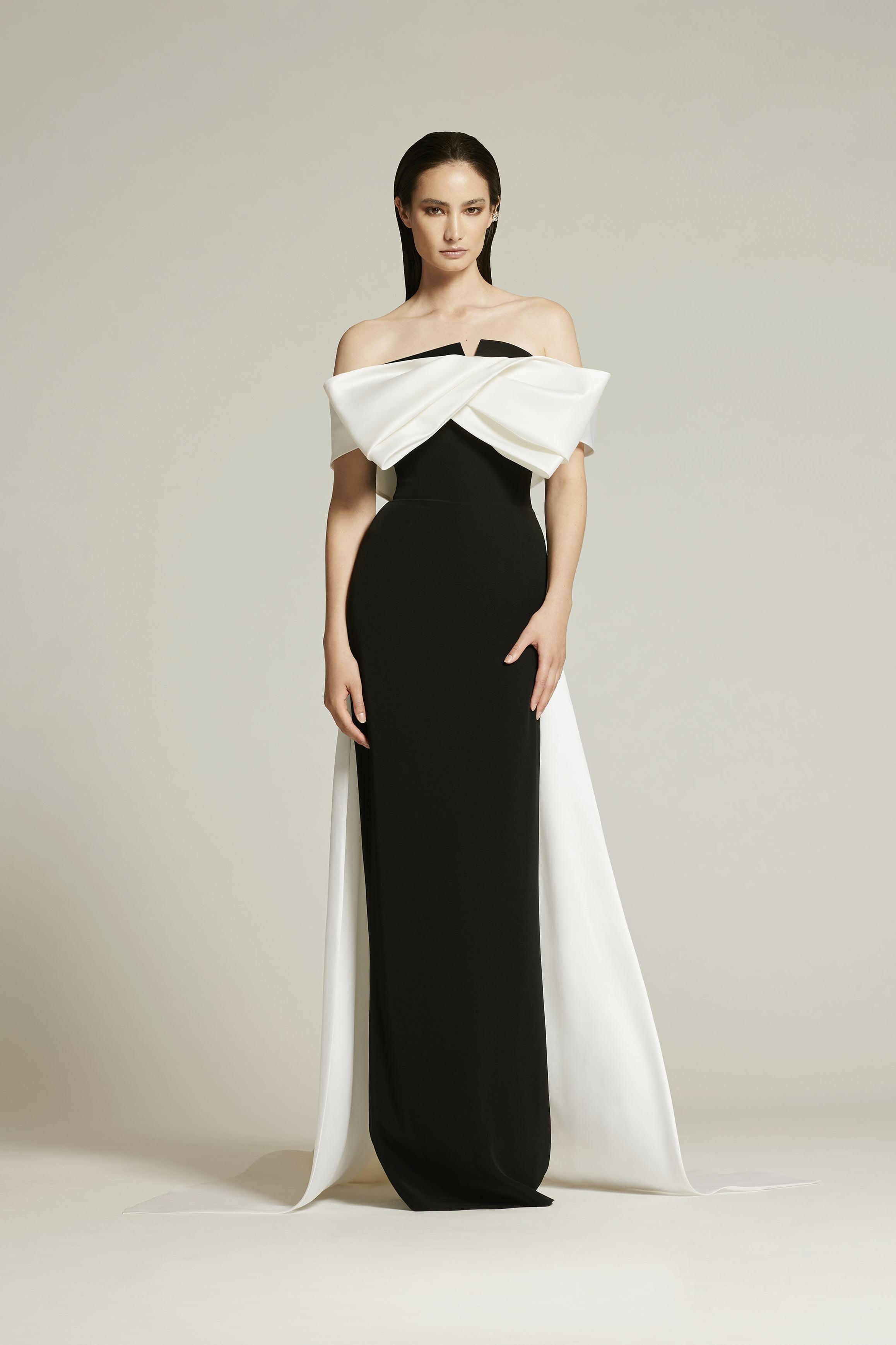 Audrey+Brooks 6401 Evening Dress - Exquisite Crepe Gown – Mydressline