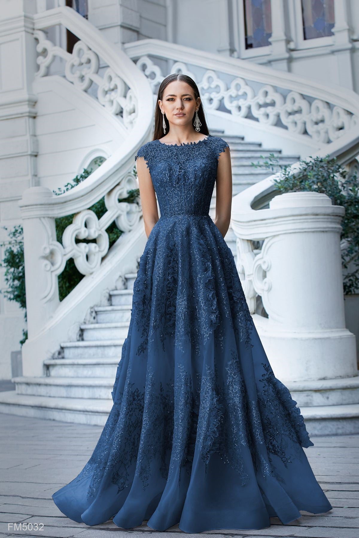 Azzure Couture FM5032 Evening Dress with Exquisite Beading