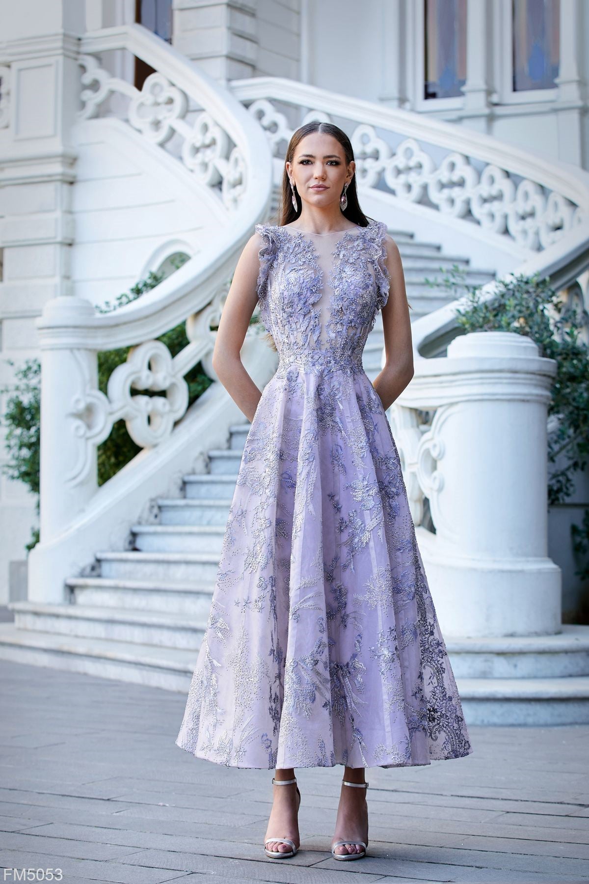 Azzure Couture FM5053 Evening Dress - Exquisite Beaded