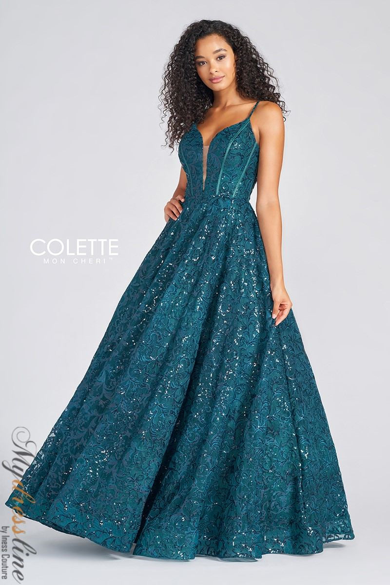 Colette CL12264 Elegant Lace Evening Gown Mydressline Colette CL12264 Elegant Lace Evening Gown Mydressline