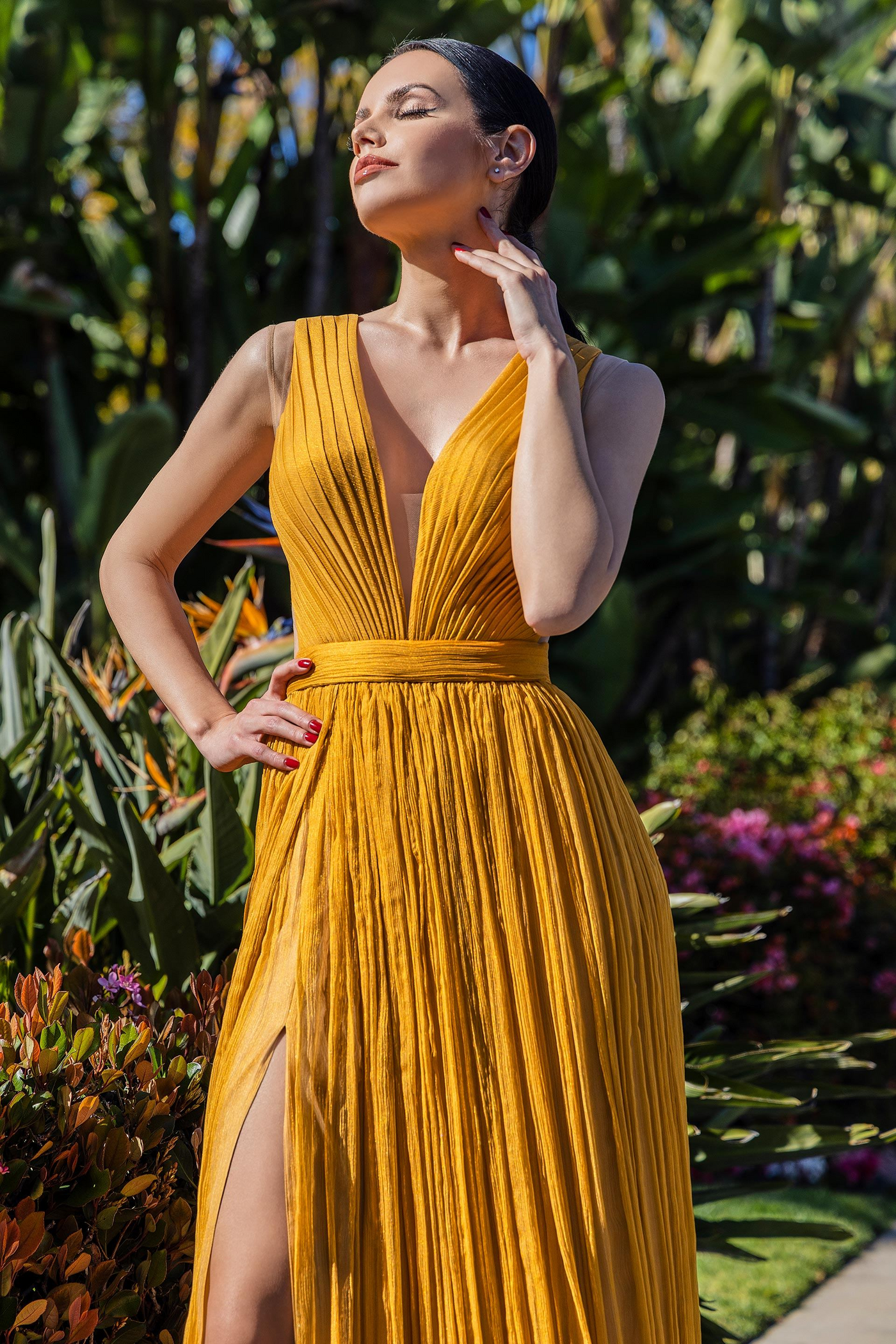 Luxurious Silk Chiffon Evening Dress by Cristallini SKA1400 – Mydressline