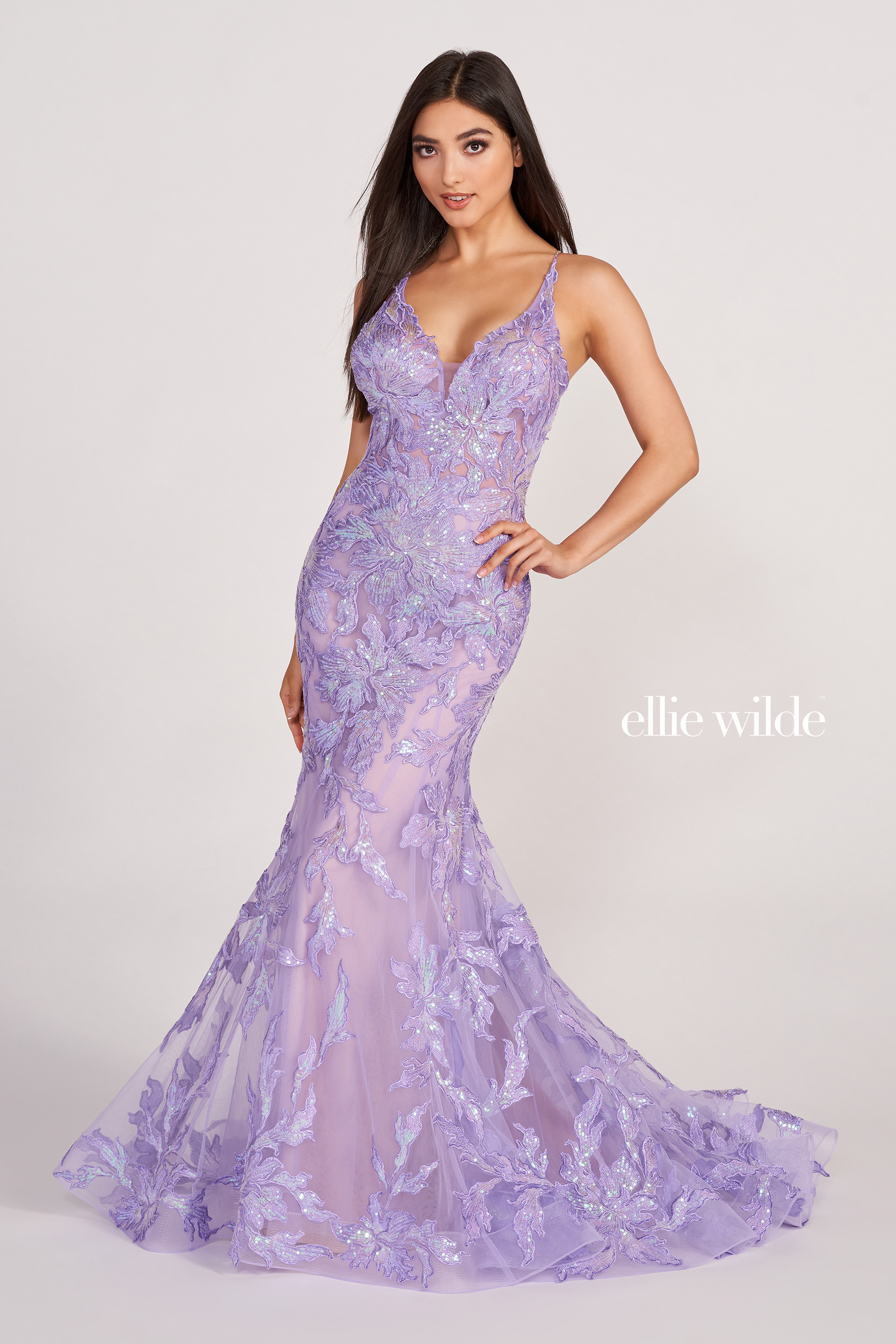 Ellie Wilde EW34110 Glittery Mermaid Prom Dress – Mydressline