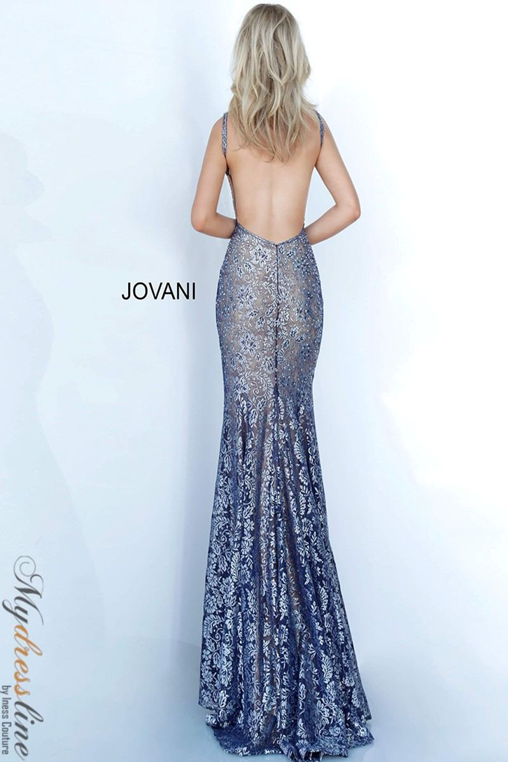 Jovani 02906 Mermaid Lace Evening Gown with Sequins Mydressline Jovani 02906 Mermaid Lace Evening Gown with Sequins Mydressline